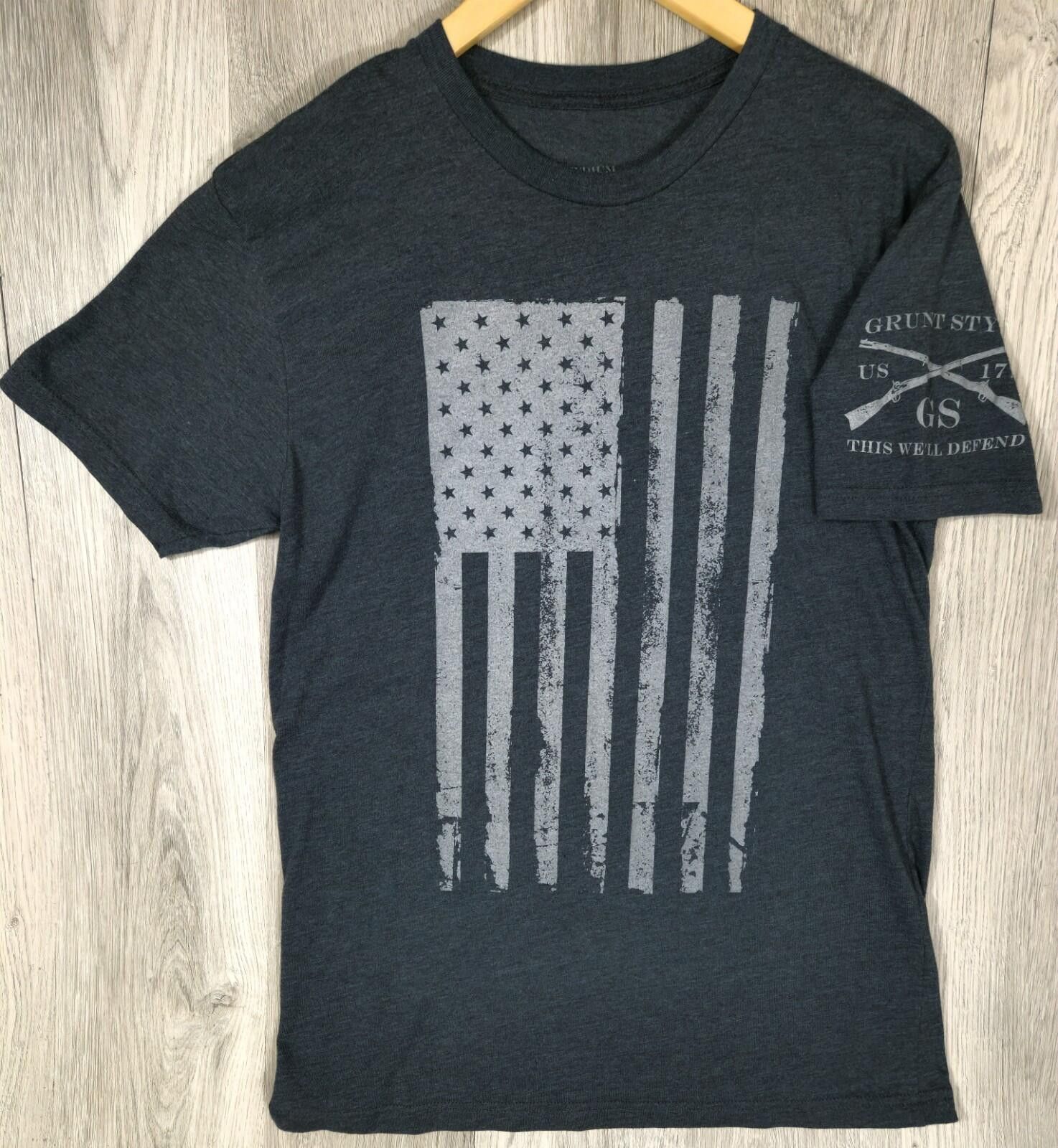 Grunt Style Grunt Style Mens M American Flag Patriotic Tee Military #7 Size US M / EU 48-50 / 2 - 1 Thumbnail