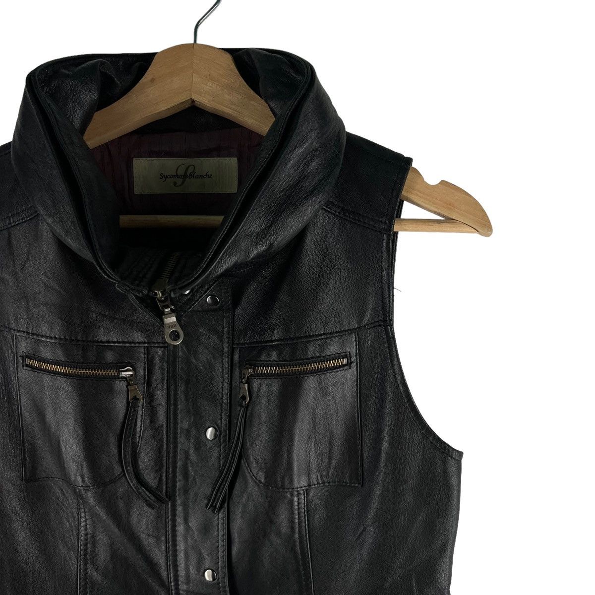 Japanese Brand 🔥Soft Leather Vest Tank Top Tactical Japan Sycomore Blance Size US S / EU 44-46 / 1 - 2 Thumbnail