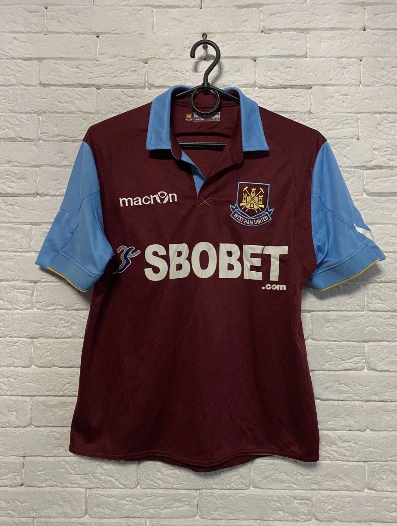 Macron Vintage Macron West Ham United Jersey Sz S - XS Size US S / EU 44-46 / 1 - 1 Thumbnail