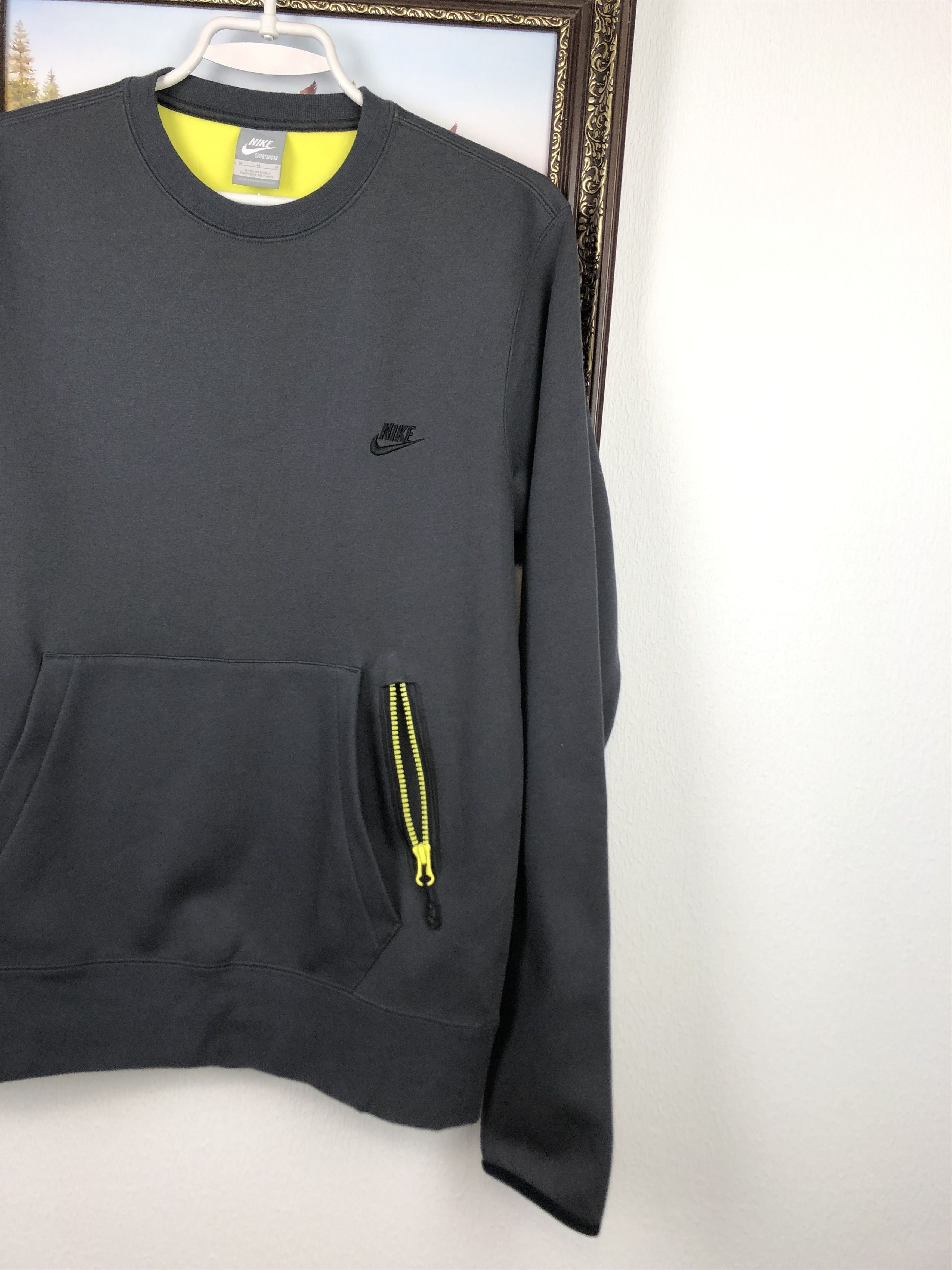 Nike Vintage Nike Swoosh Gray Sweatshirt Mens Crewneck Y2K Rare Size US M / EU 48-50 / 2 - 4 Thumbnail