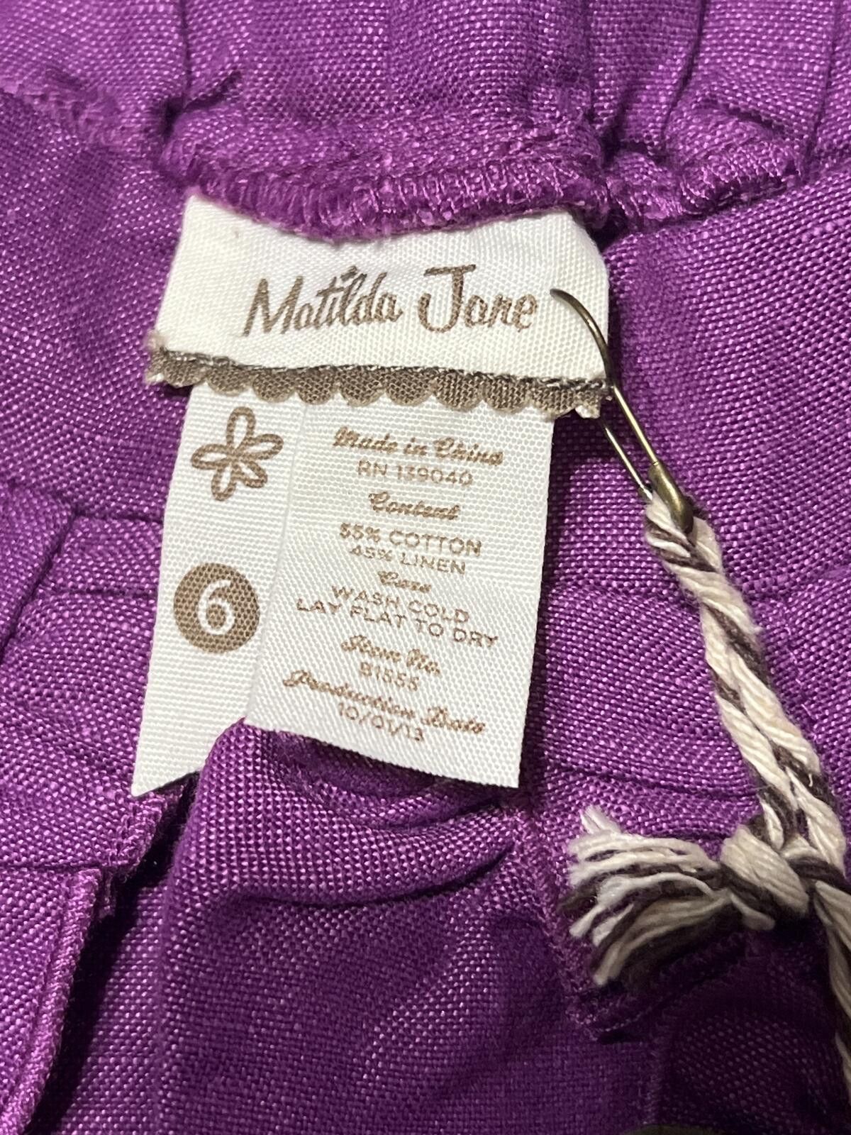 Other Matilda Jane Purple Ruffle Pants Size 6 Girls Size 24" / US 00 / IT 34 - 6 Thumbnail
