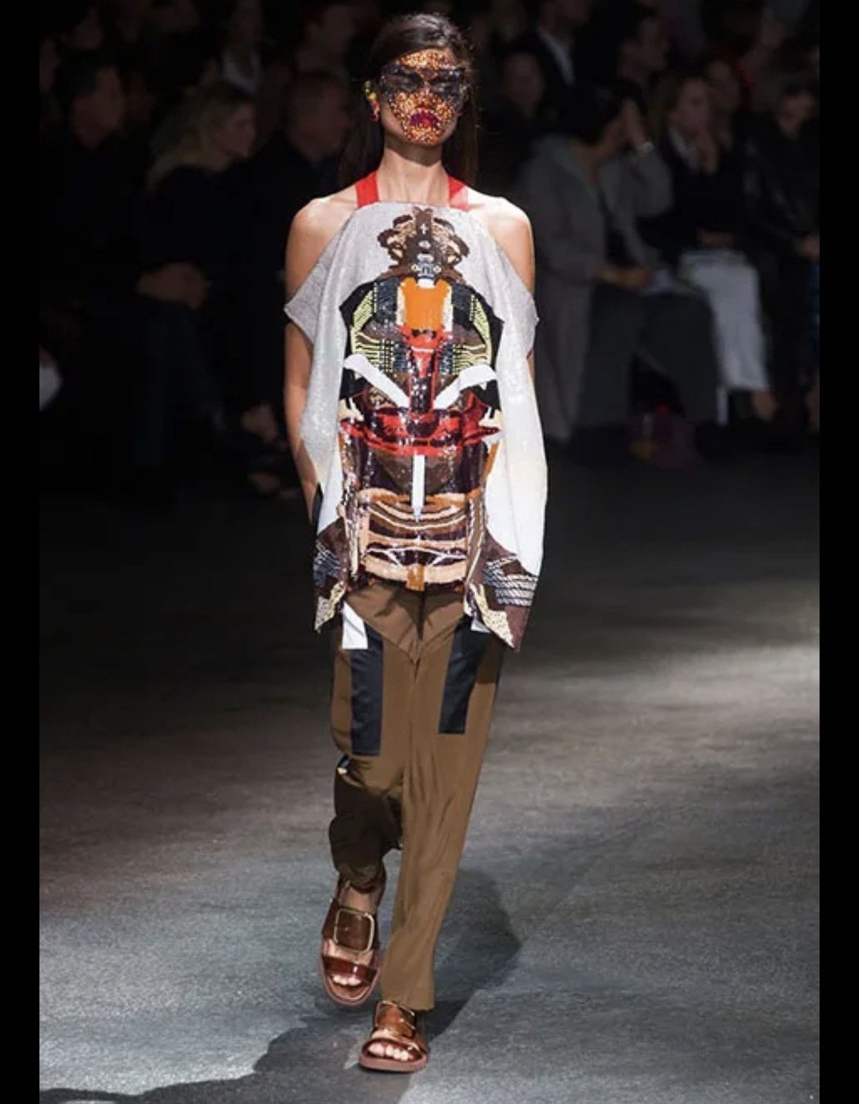 Givenchy SS14 GIVENCHY SILK AFRICAN JAPANESE PRINTED SLEEVELESS TOP Size S / US 4 / IT 40 - 8 Thumbnail