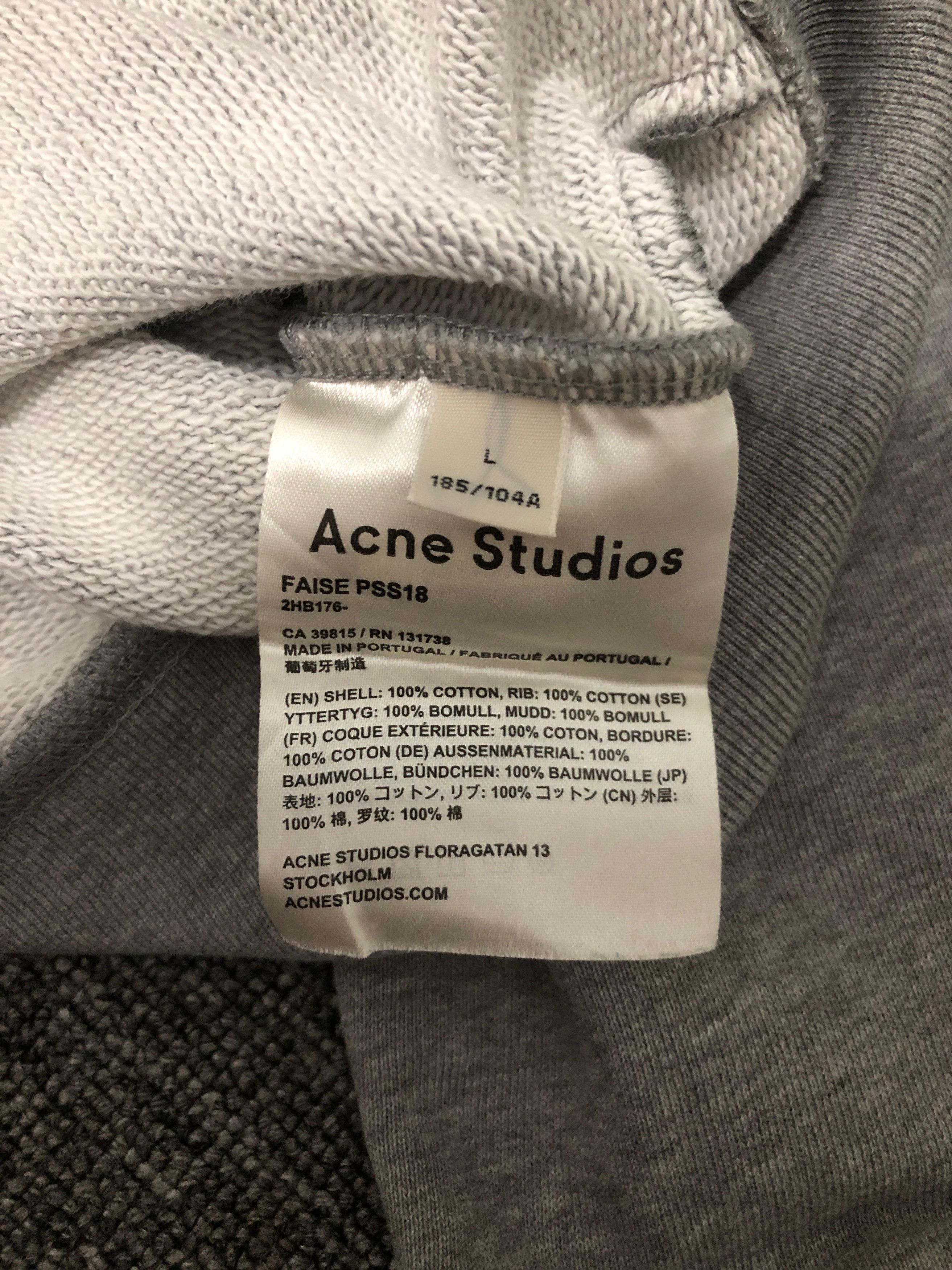 Acne Studios ACNE STUDIOS 'FAISE' S/S 2018 EMBROIDERY SWEATSHIRT Size US L / EU 52-54 / 3 - 11 Thumbnail
