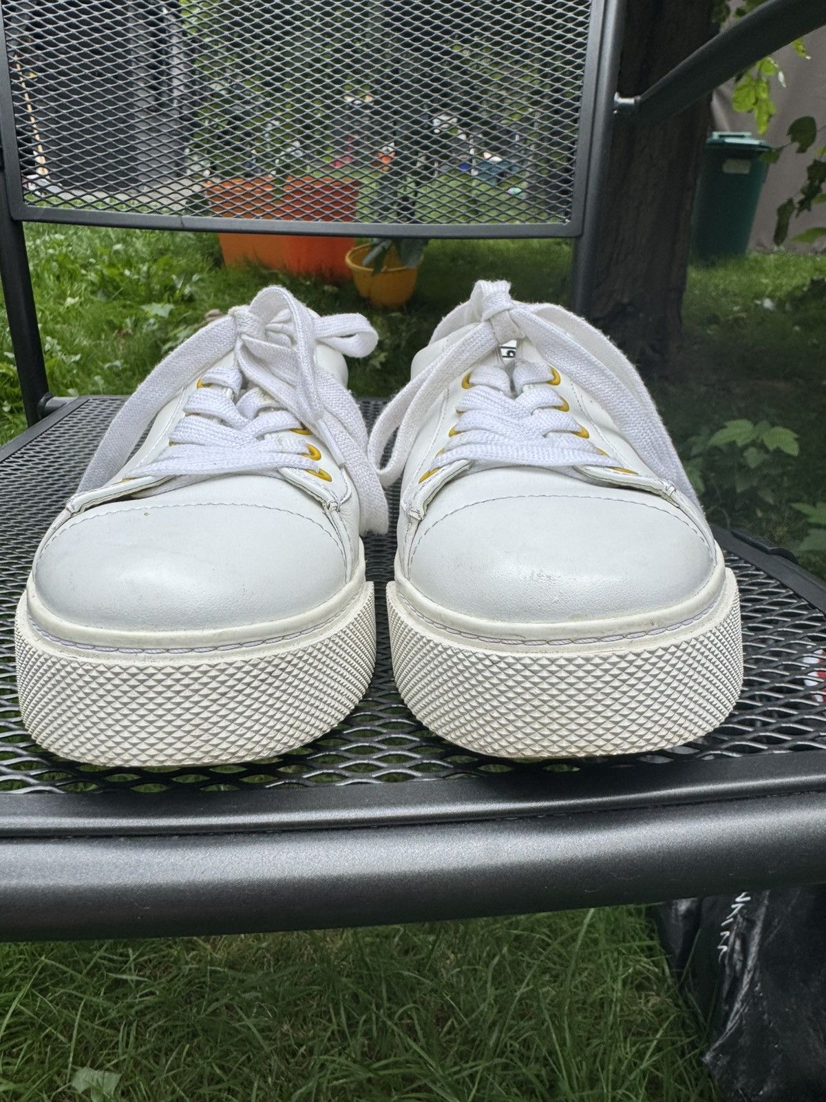 Miu Miu Miu Miu White Leather Sneakers – Size 39 EU / US 8.5 Size US 9 / IT 39 - 3 Thumbnail