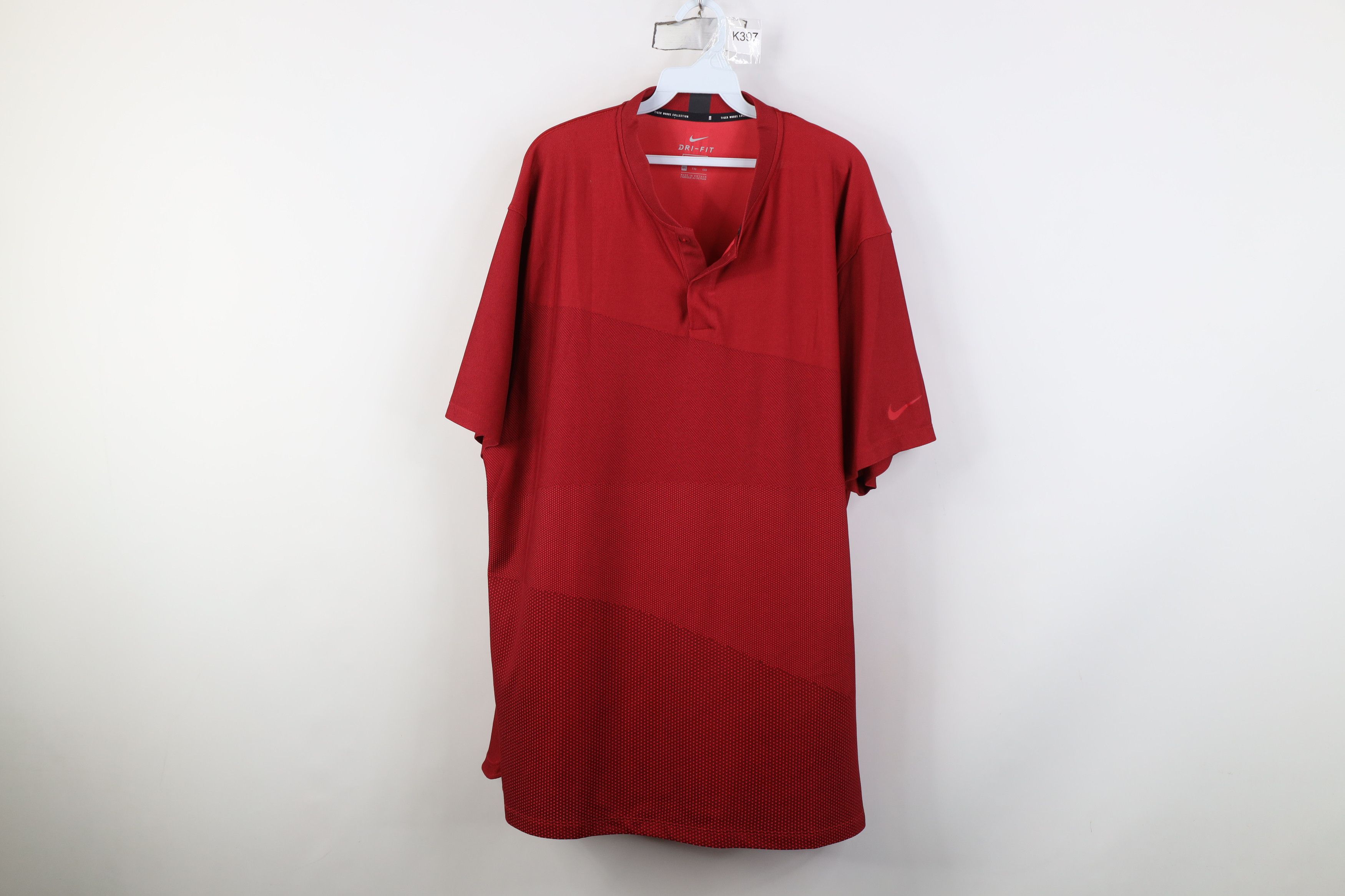 Nike NIke Golf Tiger Woods Blade Collar Golfing Polo Shirt Red Size US XXL / EU 58 / 5 - 1 Thumbnail