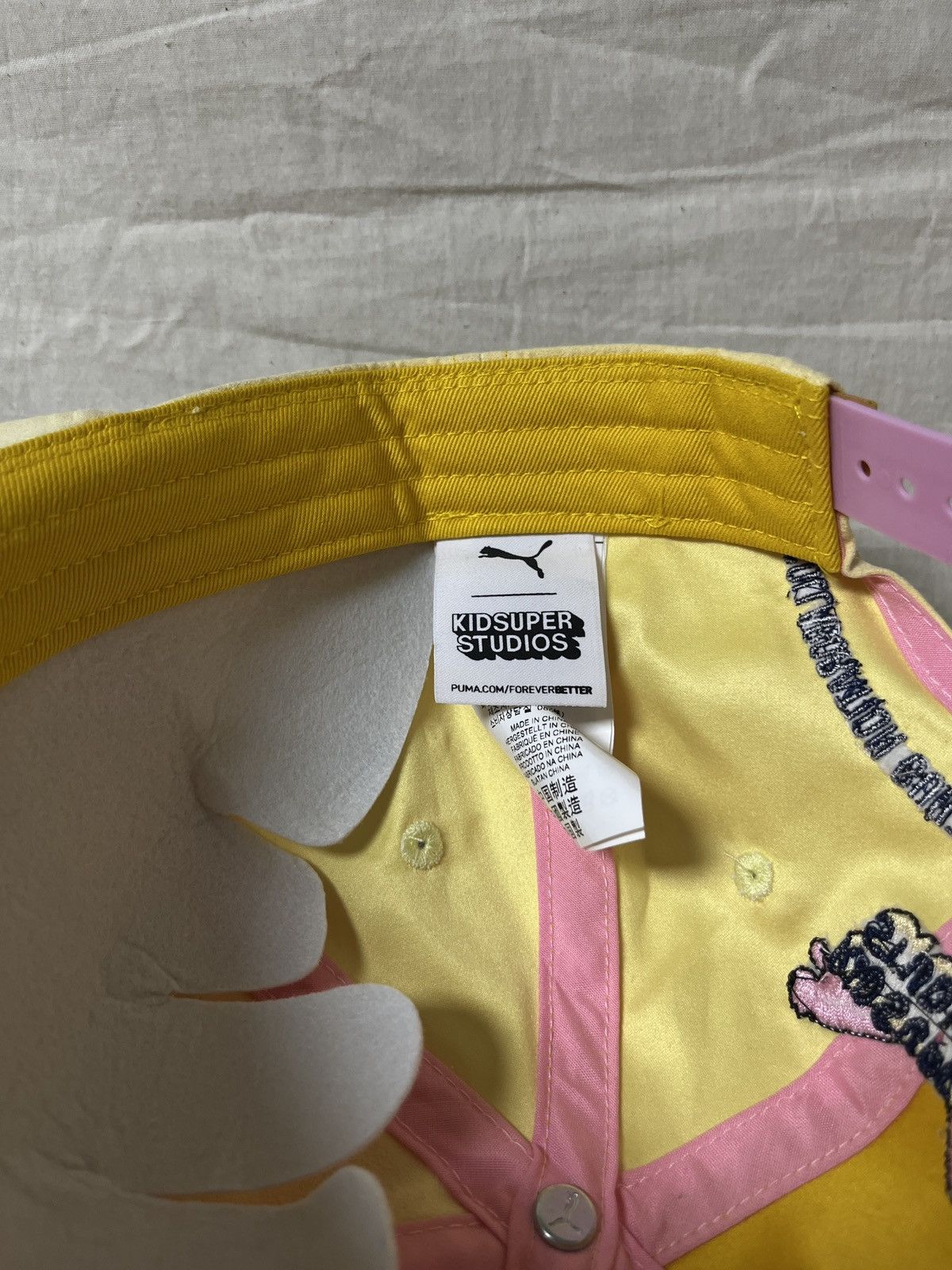 KidSuper × Puma Rare Puma Kidsuper Studio Multicolor Suedette Adjustable Hat Size ONE SIZE - 7 Thumbnail