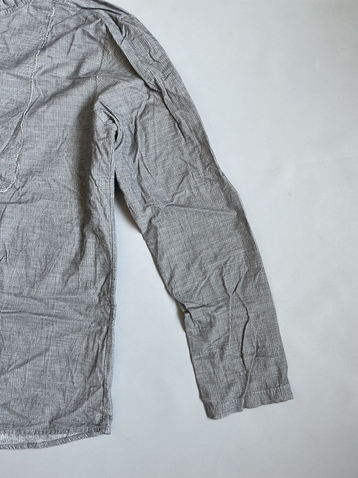 Dries Van Noten Hannes Roether Men Grey Corduroy Avant Garde Button Up Shirt Size US L / EU 52-54 / 3 - 5 Thumbnail