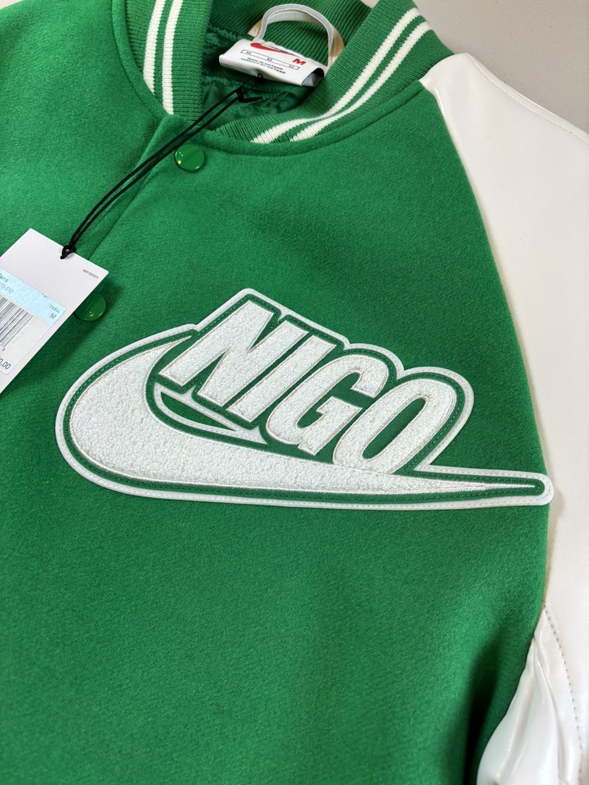 Nike Nike X Nigo Leather Varsity Jacket Size US M / EU 48-50 / 2 - 2 Thumbnail