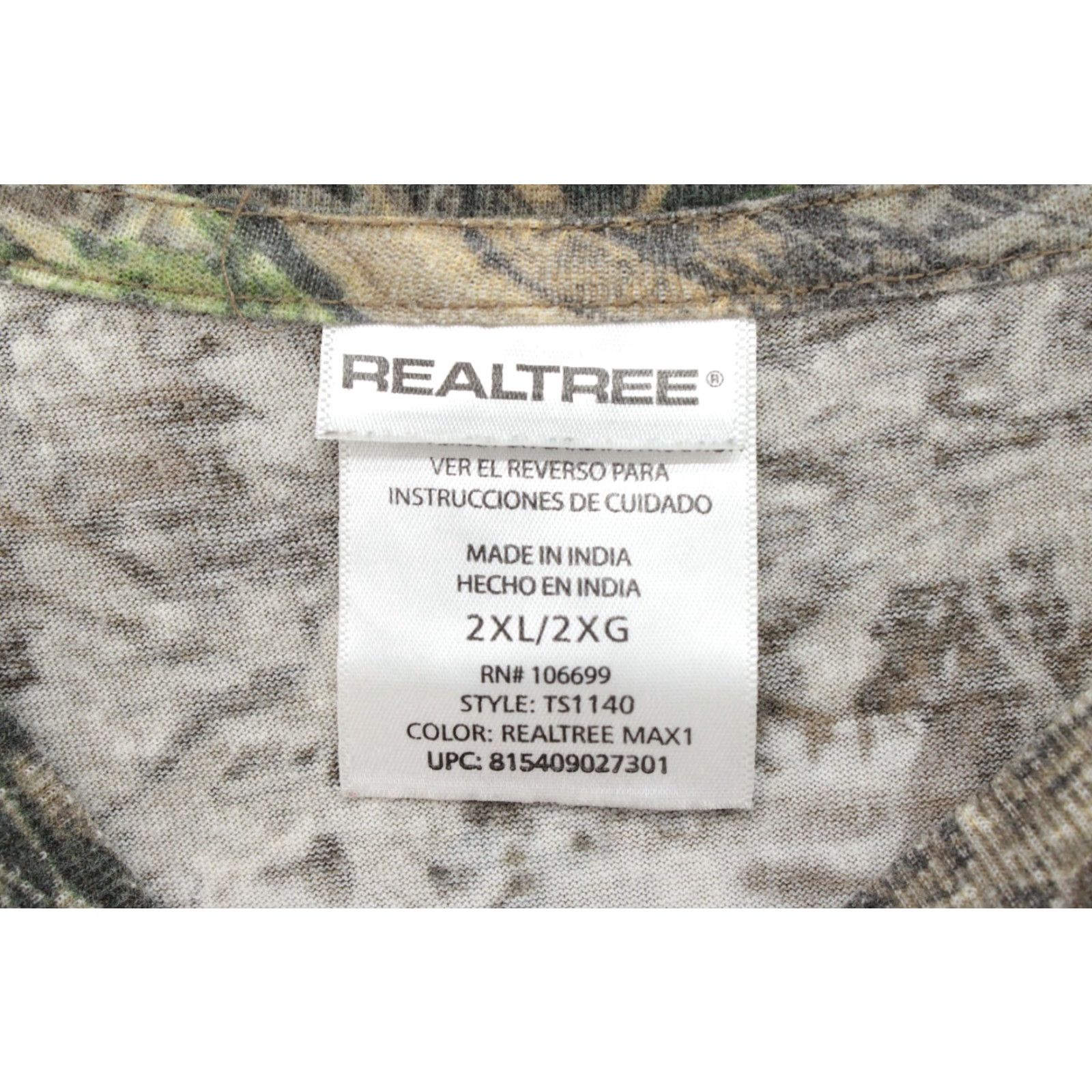 Realtree RealTree Max 1 Base Layer Under Shirt Men's 2XL Camouflage Camo TS1140 Hunting Shirt (Cotton Blend, Breathable, All Seasons) Mens Size US XXL / EU 58 / 5 - 5 Thumbnail