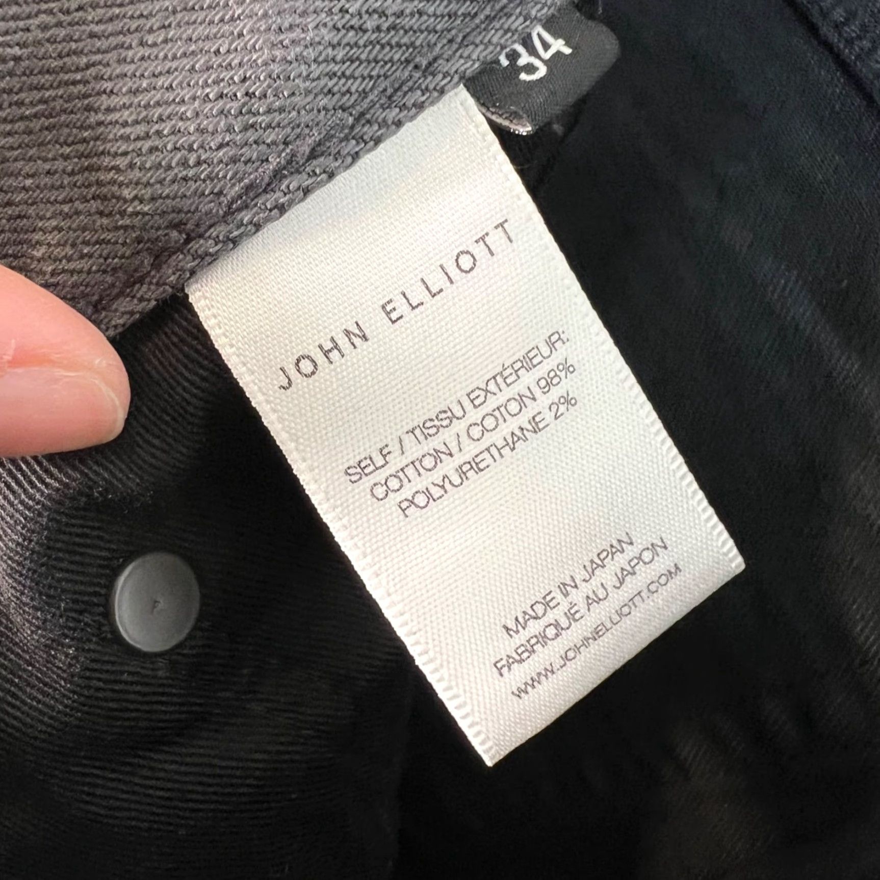 John Elliott John Elliott Slim-Fit Jeans Mens 34 Waist Gray Denim 5-Pocket Design Size US 34 / EU 50 - 5 Thumbnail