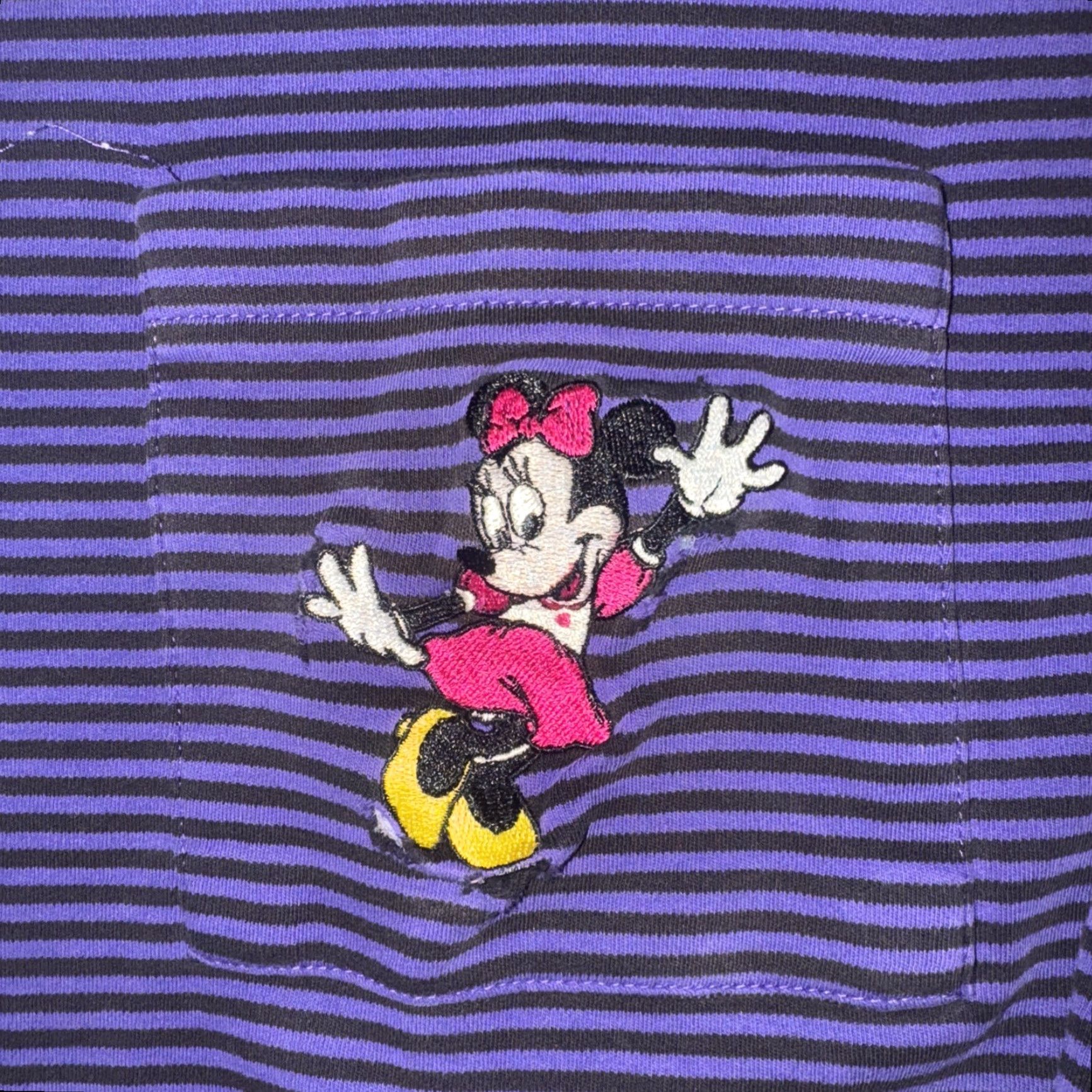 Disney VINTAGE Disney Minnie Mouse Striped Mockneck Sweatshirt Purple XL Oversized Size US XL / EU 56 / 4 - 2 Thumbnail
