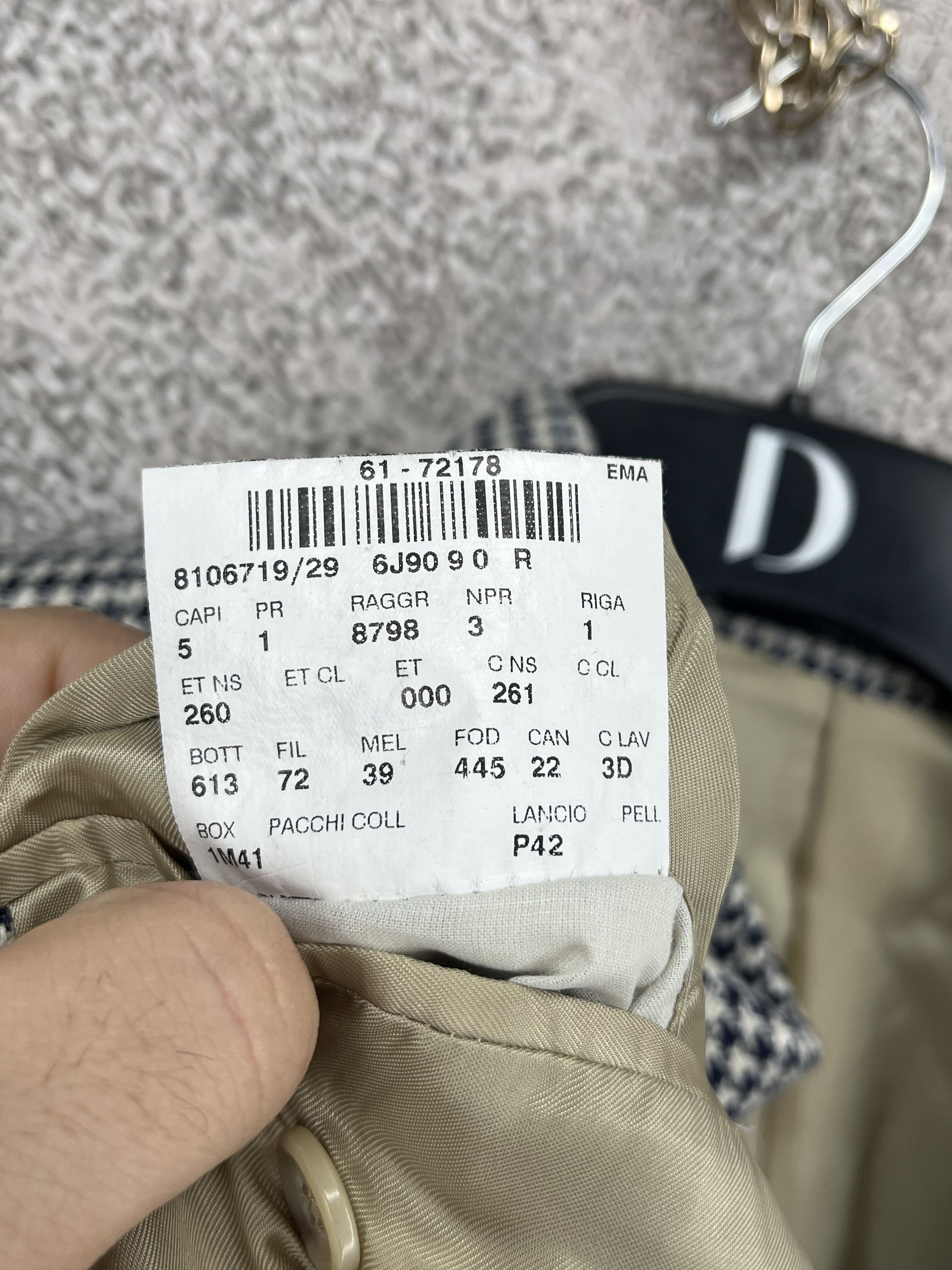 Polo Ralph Lauren POLO RALPH LAUREN Herringbone Blazer Jacket Made in Italy Size 44R - 12 Thumbnail