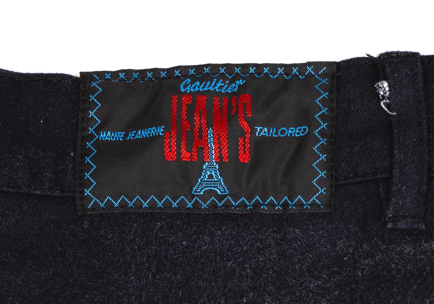 Jean Paul Gaultier Biker Pants with Transfer Design in Navy Yellow Size US 32 / EU 48 - 15 Thumbnail