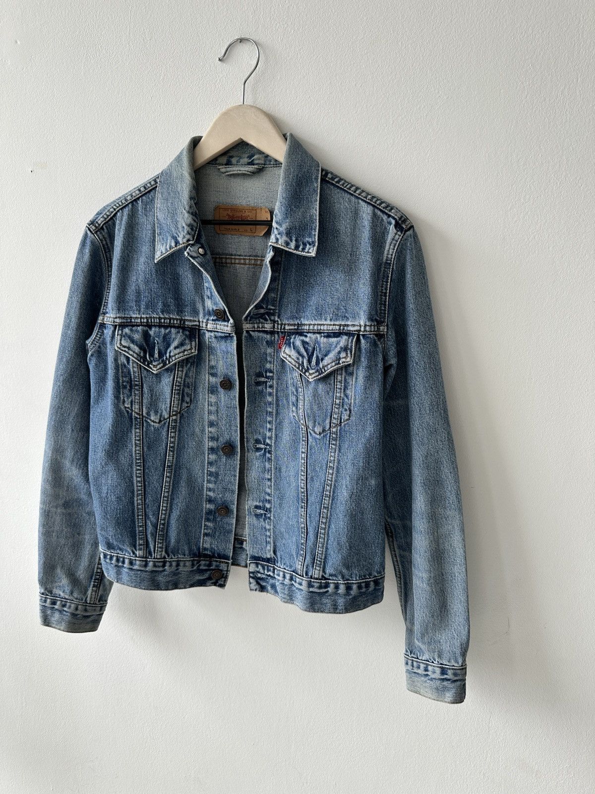 Levi's × Levi's Vintage Clothing Vintage Levi’s Denim Jeans Faded Jacket Size L / US 10 / IT 46 - 3 Thumbnail