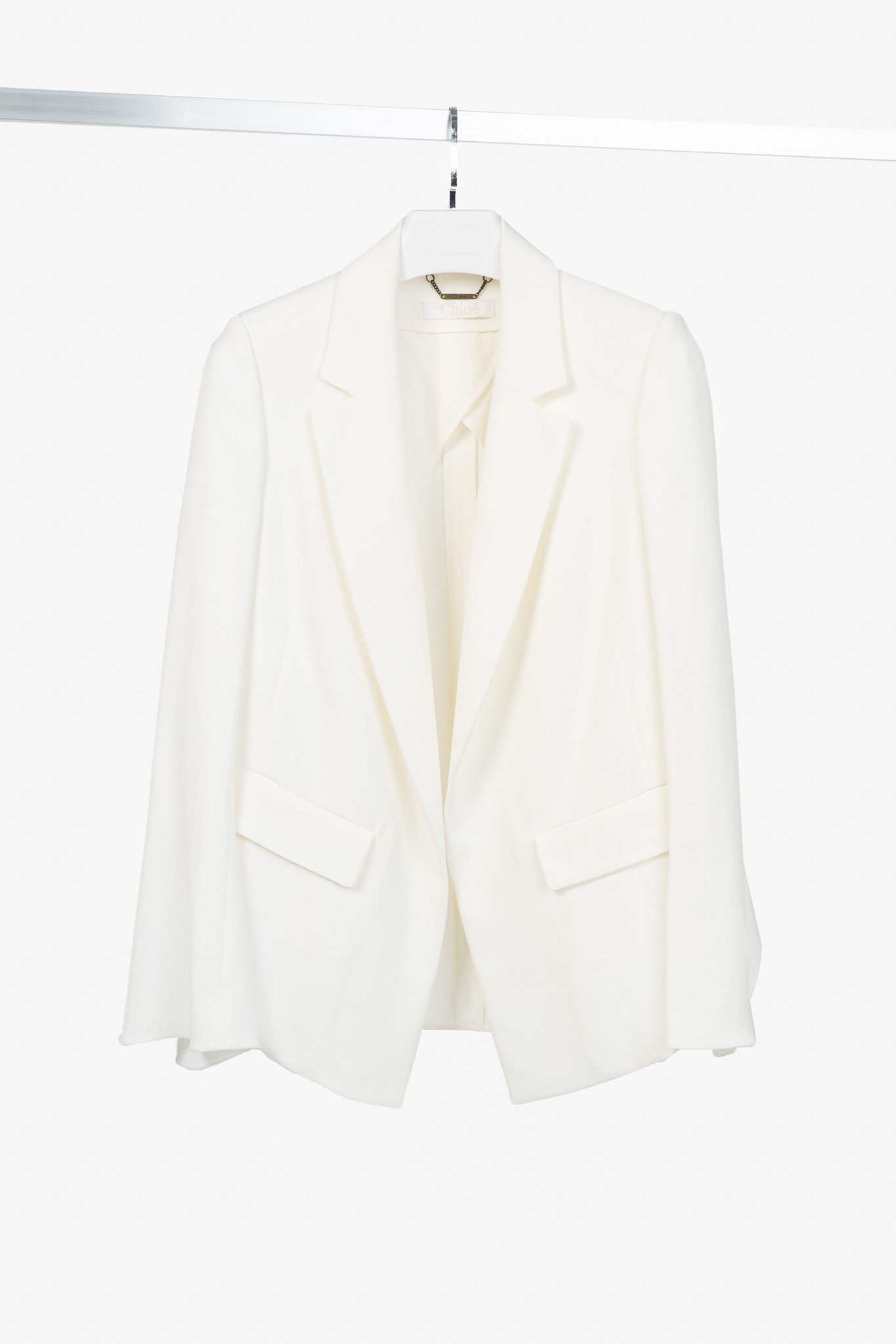 Chloe Chloe "Milk" Crepe Bell-Sleeve Open-Front Blazer Size M / US 6-8 / IT 42-44 - 1 Thumbnail