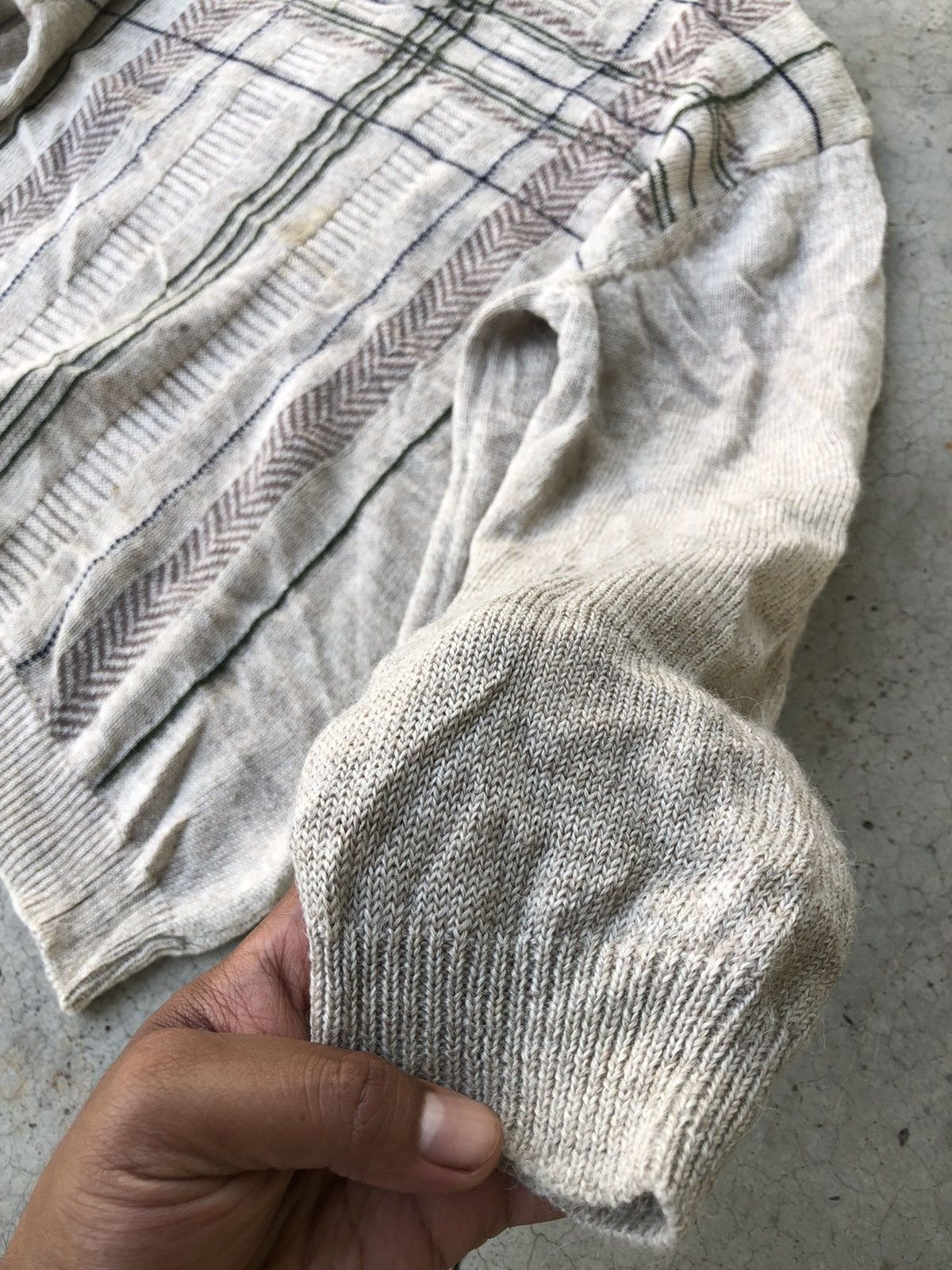 Aran Isles Knitwear 🔴Japanese Ex-Club Knitsweater Jumper/Memeri Free style Size US L / EU 52-54 / 3 - 4 Thumbnail