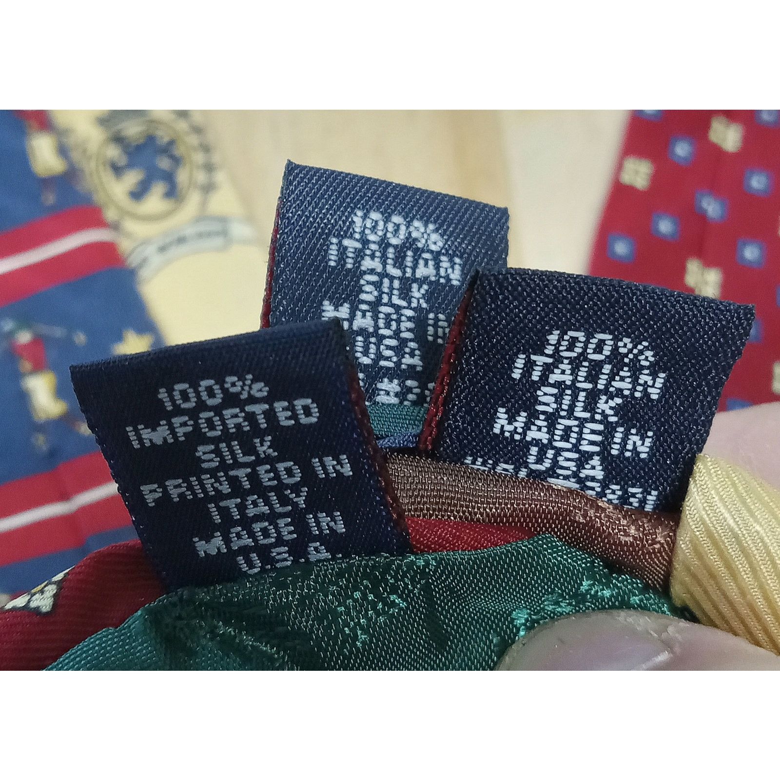 Tommy Hilfiger Set Of 3 Tommy Hilfiger Ties Men's 100% Italian Silk USA Size ONE SIZE - 3 Thumbnail