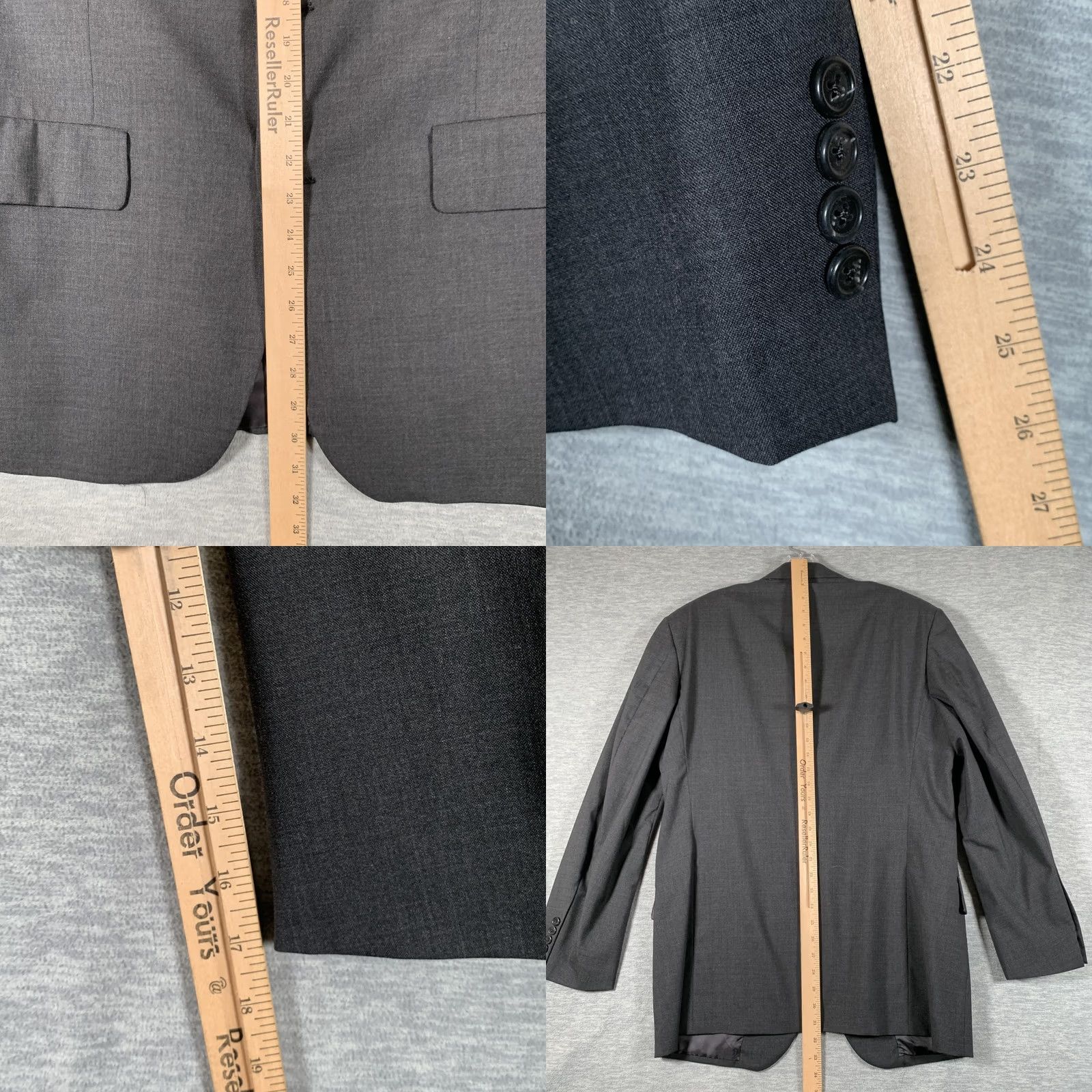 Brooks Brothers Brooks Brothers Suit Jacket Mens 40 Regular Gray Wool 2 Button Blazer Made USA Shirt? Size 40R - 9 Thumbnail