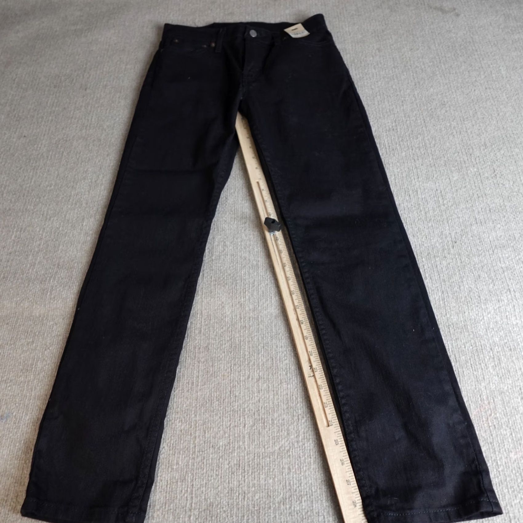 Levi's Levi's 511 Jeans 30 x 29 Black Solid NEW Denim 5-Pocket Straight Stretch Men Regular Jeans Size US 30 / EU 46 - 2 Thumbnail