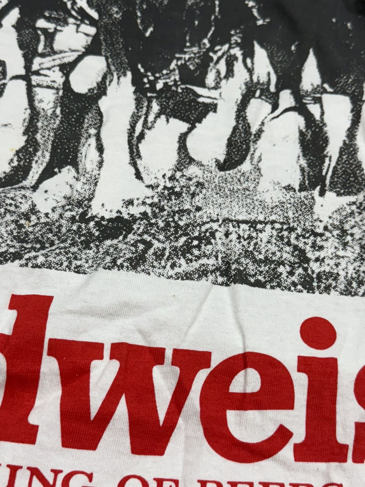 Vintage Vintage AOP Budweiser Horses Beer Tee Size US XL / EU 56 / 4 - 6 Thumbnail