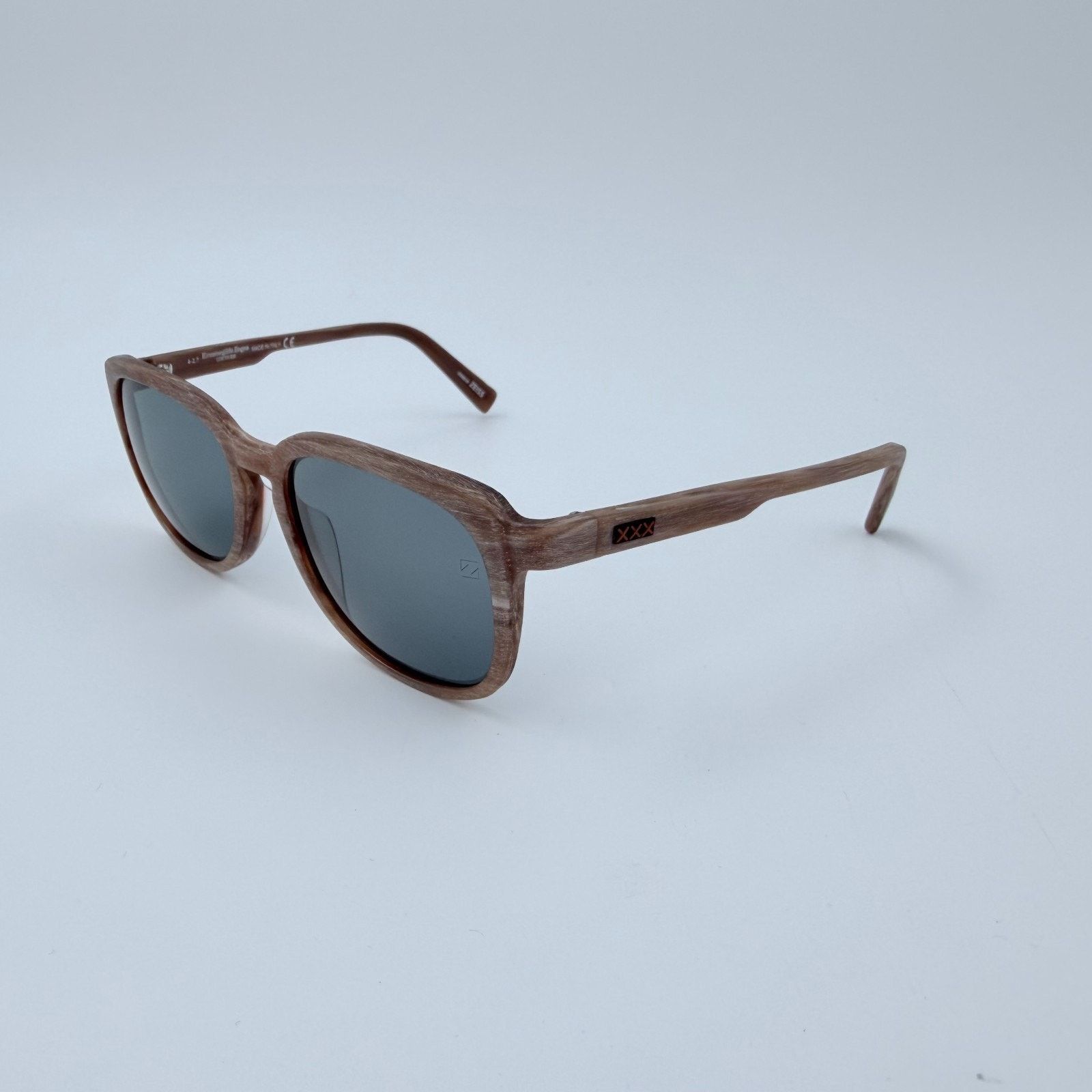 Ermenegildo Zegna NEW Ermenegildo Zegna Couture ZC0028 47V Wood Grain Size ONE SIZE - 2 Thumbnail