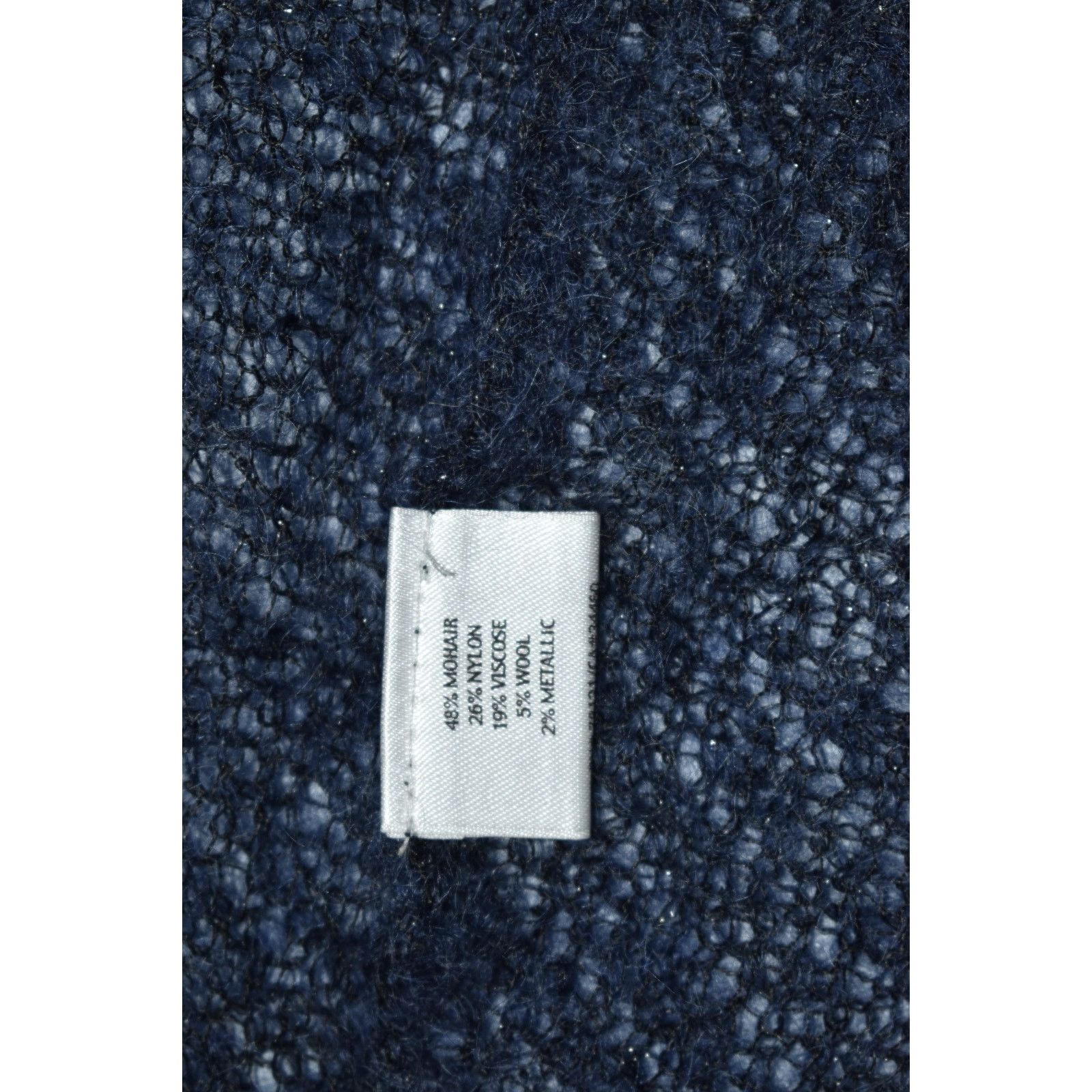 Eileen Fisher EILEEN FISHER Navy Mohair/Nylon Cardigan Sweater Size 1X Size 3XL / US 20-22 - 5 Thumbnail