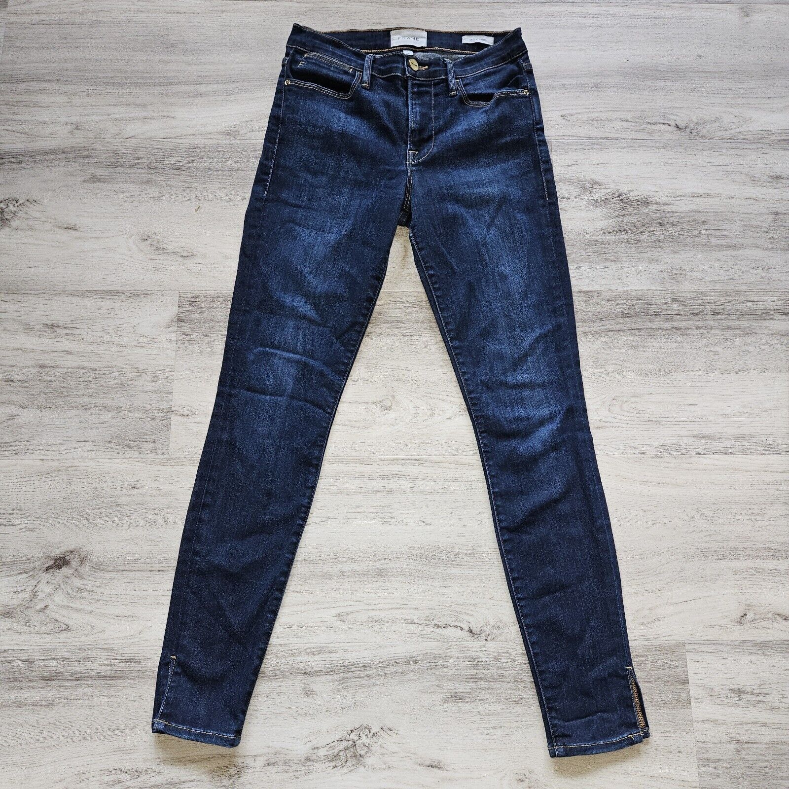 Frame Frame Jeans Women 25 Le High Skinny Split Hem Mid Rise Blue Size 25" / US 0 / IT 36 - 5 Thumbnail