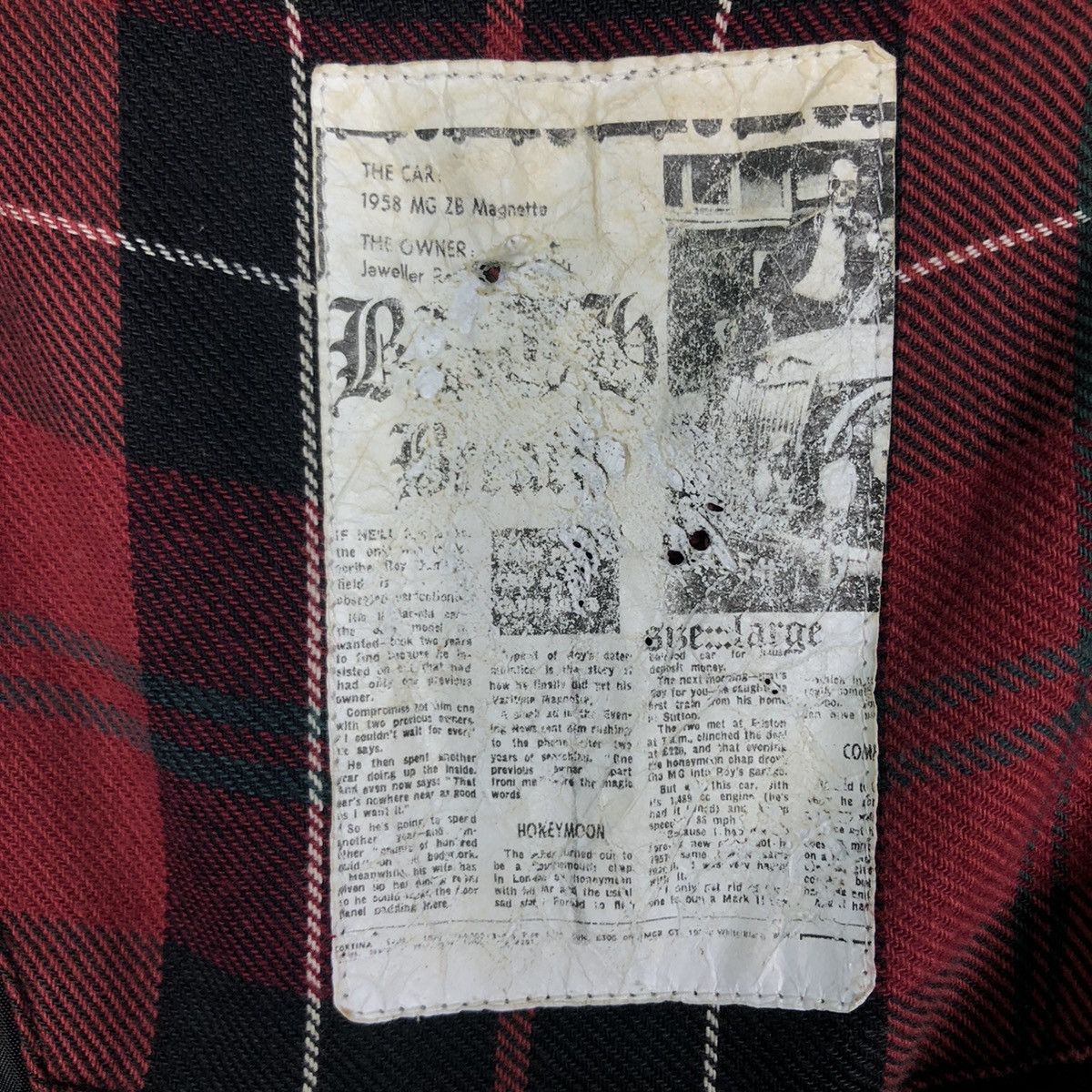 🔥Vintage Biker Jacket The Car 1958 MG ZB Punk Design