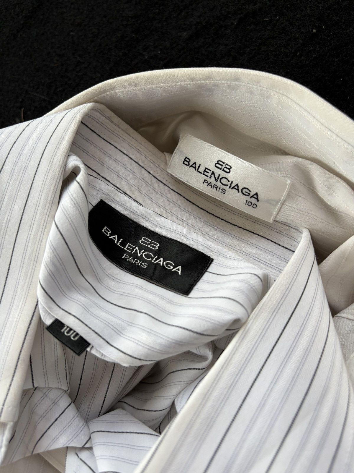 Balenciaga Balenciaga double layered vintage shirt button Size US L / EU 52-54 / 3 - 7 Thumbnail