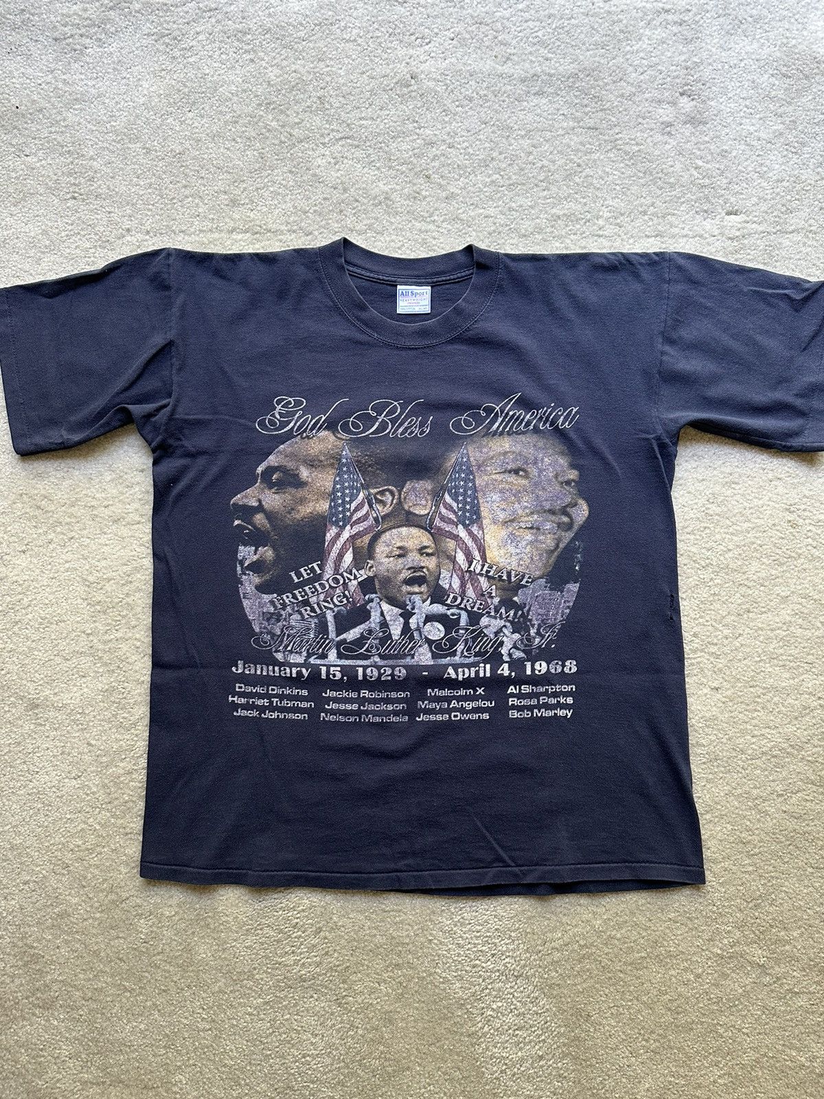 Vintage vintage martin luther king t shirt L Size US L / EU 52-54 / 3 - 1 Thumbnail