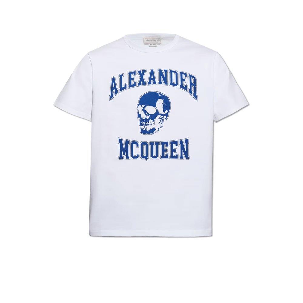 Alexander McQueen o1y1024 T-Shirt In White Size US M / EU 48-50 / 2 - 1 Thumbnail