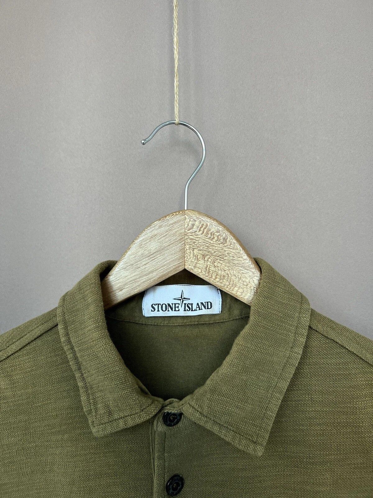 Stone Island Stone Island Patch Program Polo Shirt Mens Size M Khaki Size US M / EU 48-50 / 2 - 9 Thumbnail