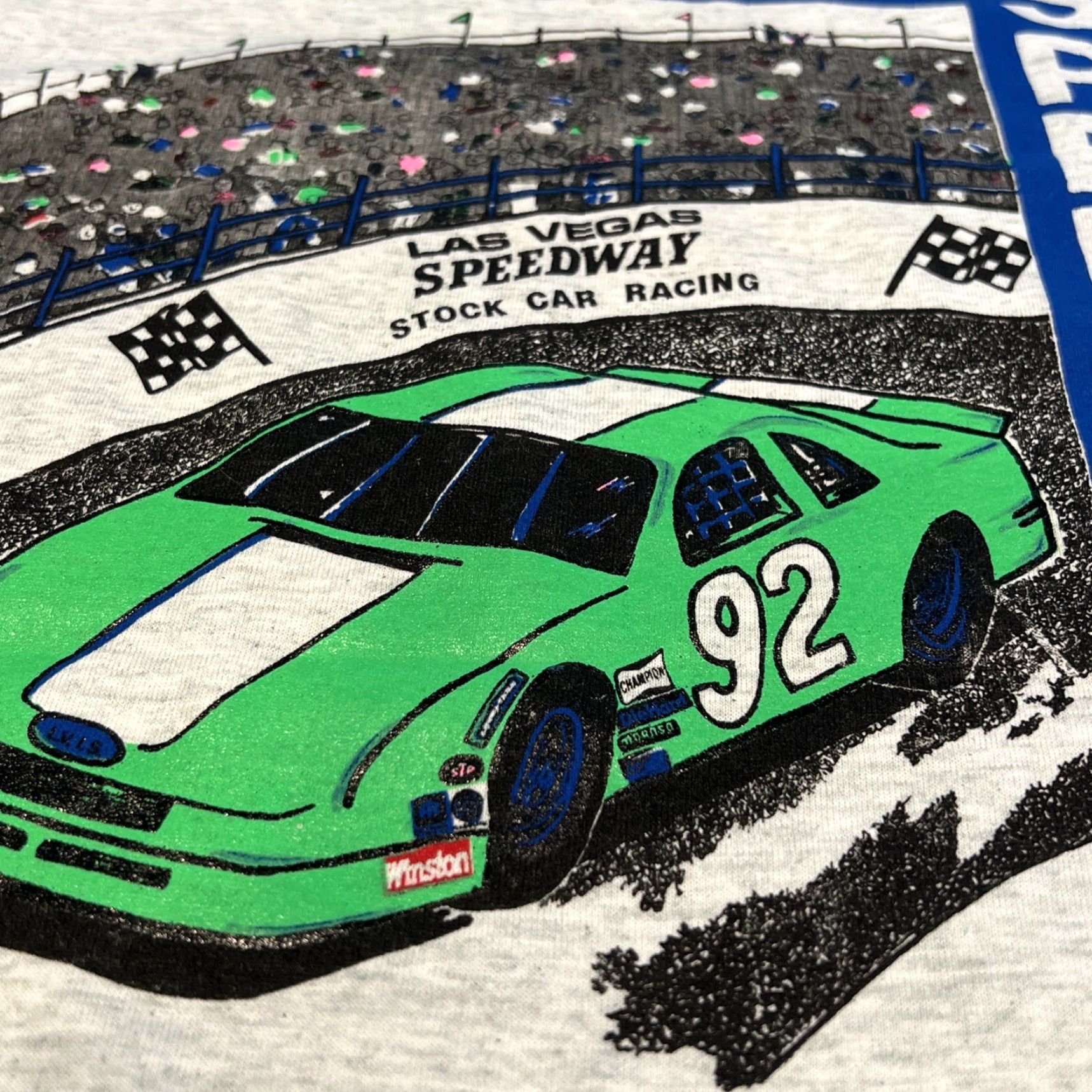 Vintage VINTAGE Budweiser Shirt Las Vegas International Speedway 100 Stock Car Neon Adult Large Size US L / EU 52-54 / 3 - 5 Thumbnail