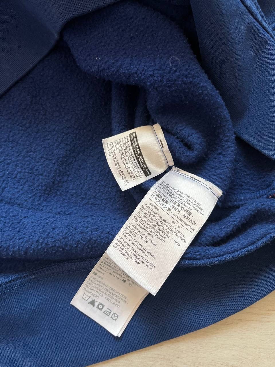 Levi's × Vintage Vintage Levis Hoodie Relaxed Fit Navy minimalistic blank Size US XL / EU 56 / 4 - 10 Thumbnail