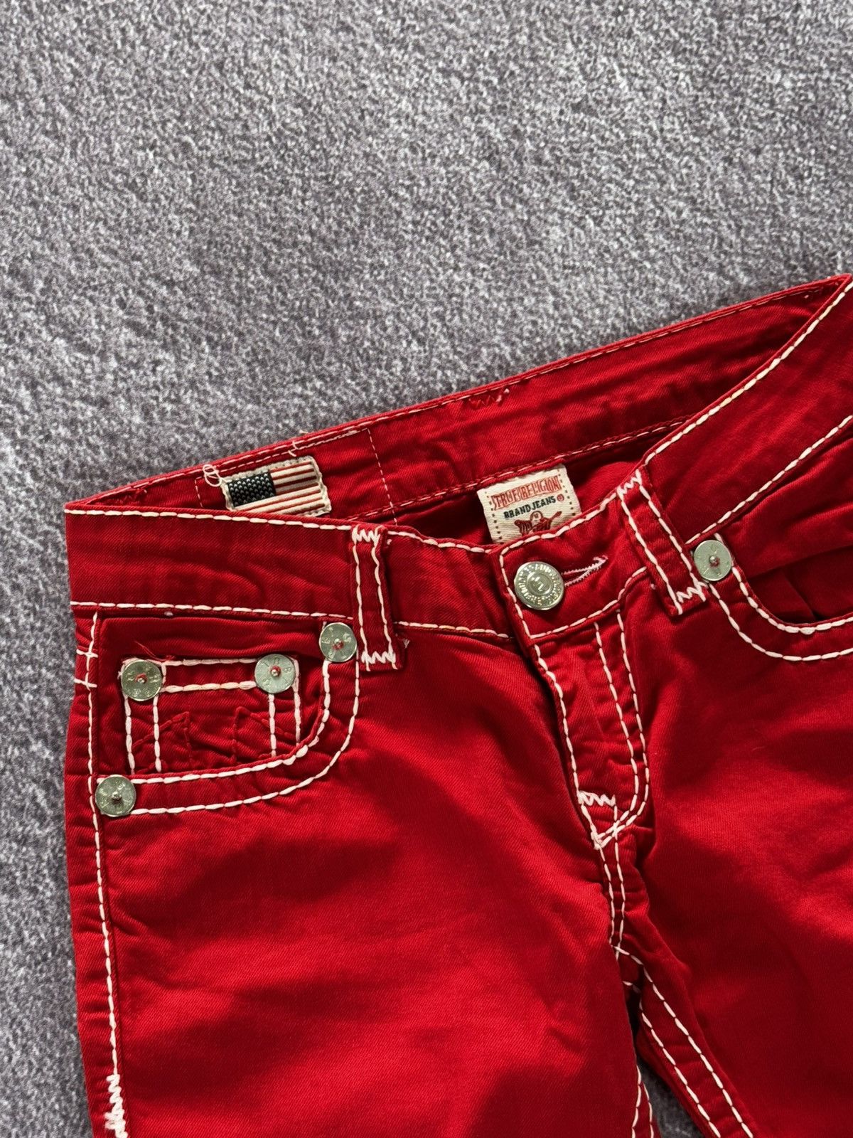 True Religion True Religion Vintage Red Denim Jeans Size 28" / US 6 / IT 42 - 7 Thumbnail