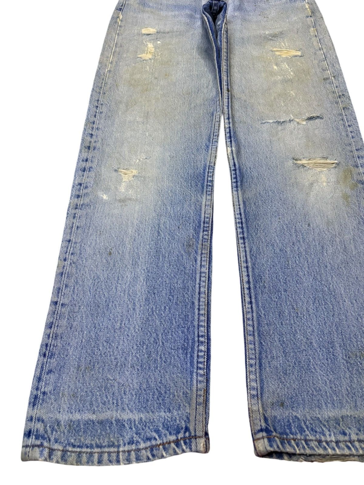 Levi's × Levi's Vintage Clothing Vintage 80s Levis 501 Mud Wash Distressed Jeans Size US 27 - 6 Thumbnail