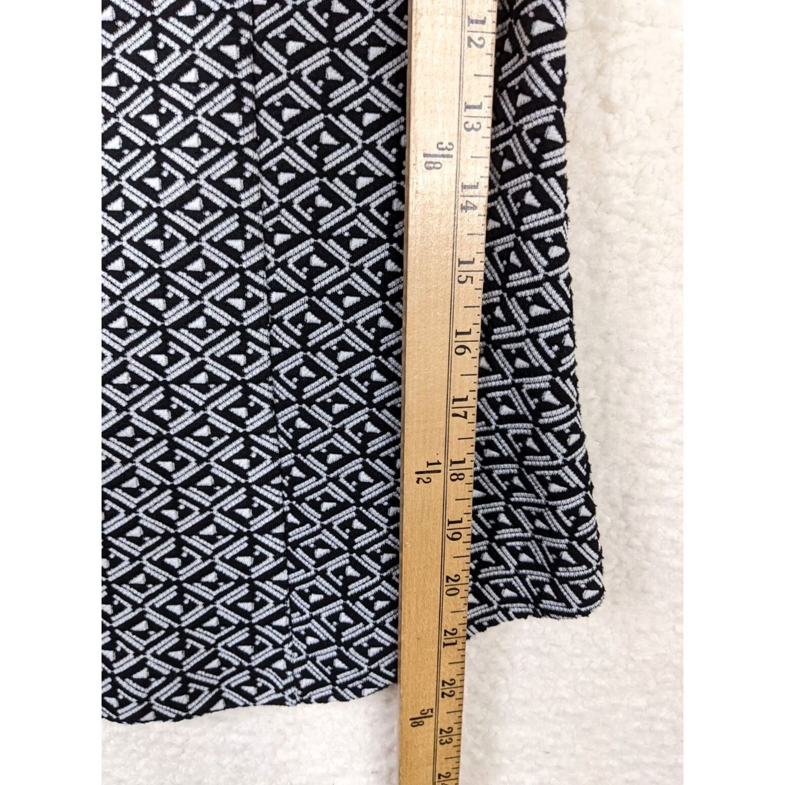 Anthropologie Anthropologie Shirt Womens XS Blue White square neck short sleeve geometric multicolor casual Size XS / US 0-2 / IT 36-38 - 5 Thumbnail