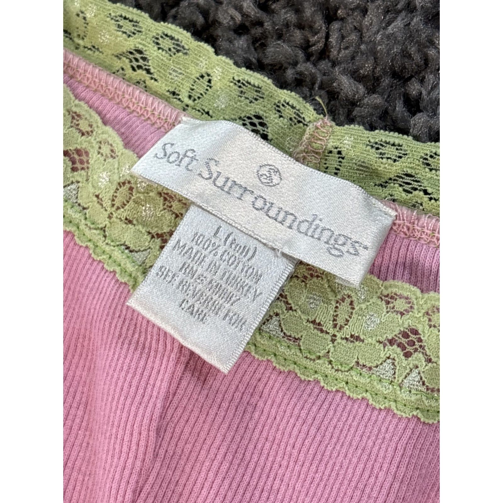 Soft Surroundings VINTAGE Soft Surroundings Pants Womens 90s Flared Low Rise Sweatpants Pink 26 L 28in 90s Thermal Lace Trim Flex? Size 36" / US 14 / IT 50 - 6 Thumbnail