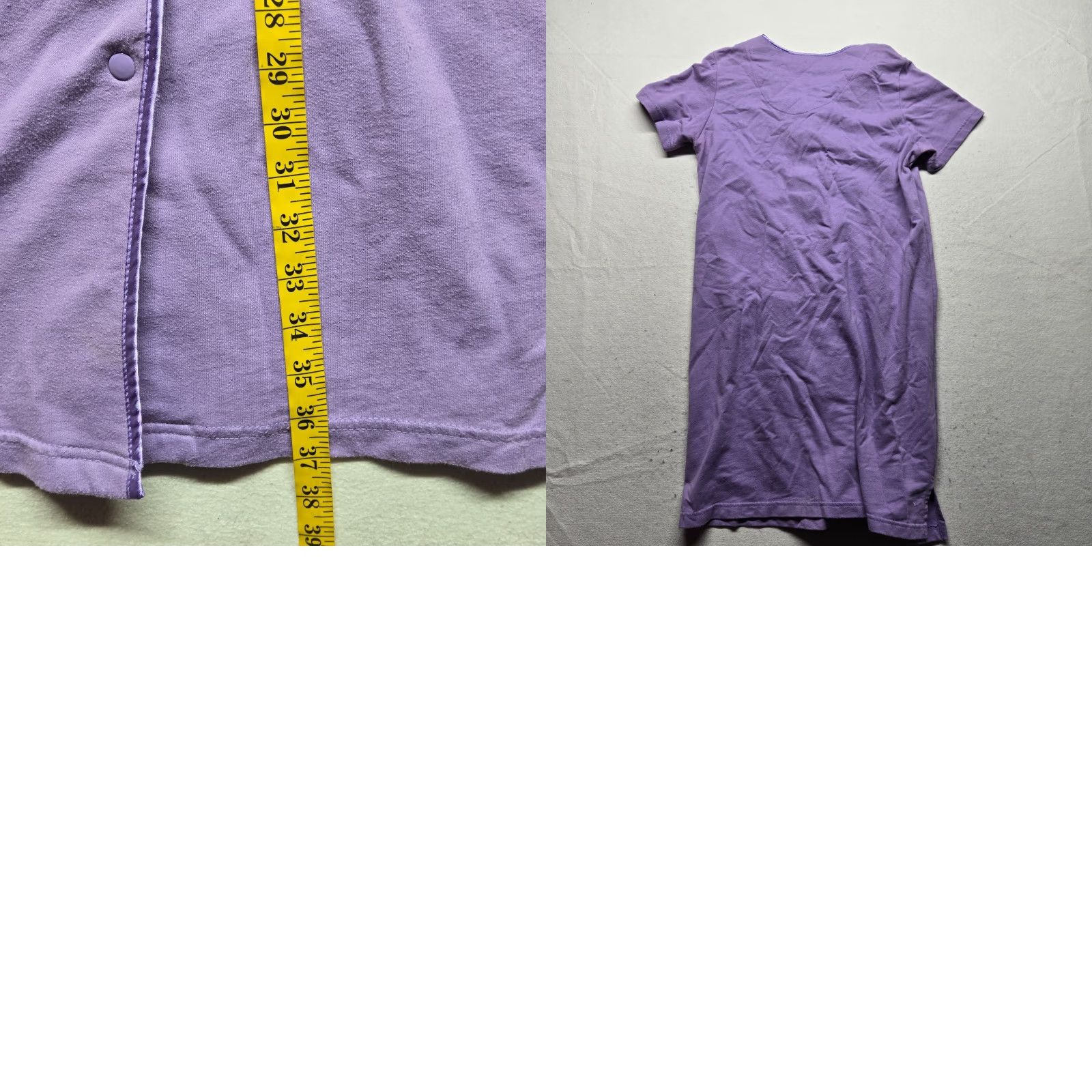 Blair Blair Gown Women M Purple Nylon Lace Trim Midi Solid Nightgown Lavender Purple Size ONE SIZE - 8 Thumbnail