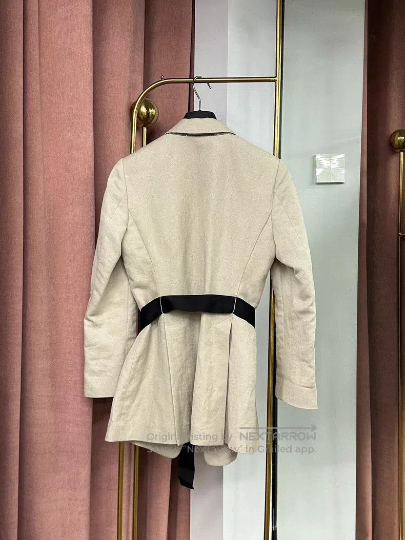 Brunello Cucinelli Brunello Cucinelli Tie Belt Suit Jacket Jacket Size XS / US 0-2 / IT 36-38 - 4 Thumbnail