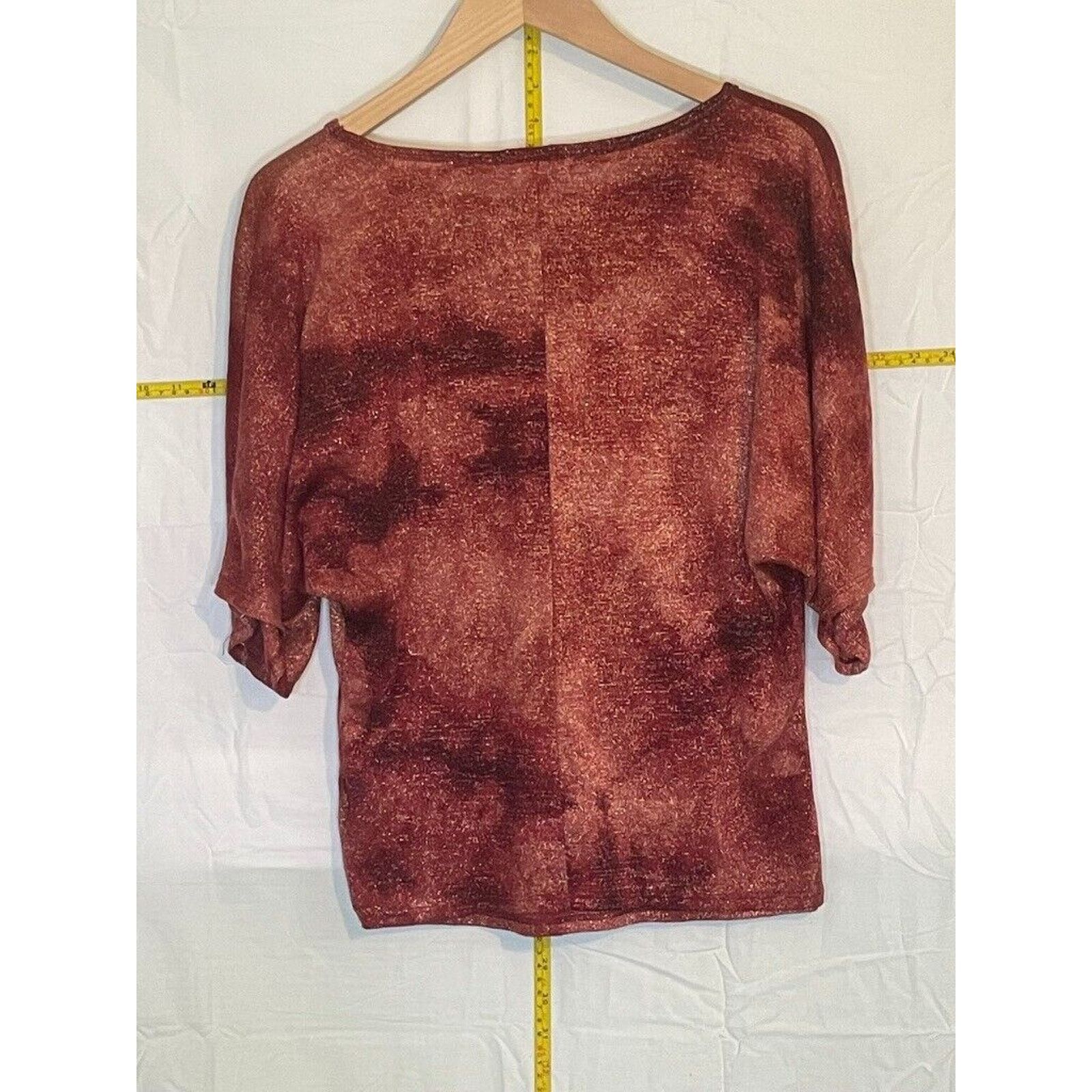 Other Women's Dressbarn Sparkly Floral Shirt Three Quarter Sleeves Size M / US 6-8 / IT 42-44 - 2 Thumbnail