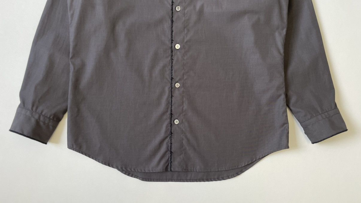 Issey Miyake ‘Contrast Stitch’ Grey Shimmer Cotton Shirt Size US L / EU 52-54 / 3 - 8 Thumbnail