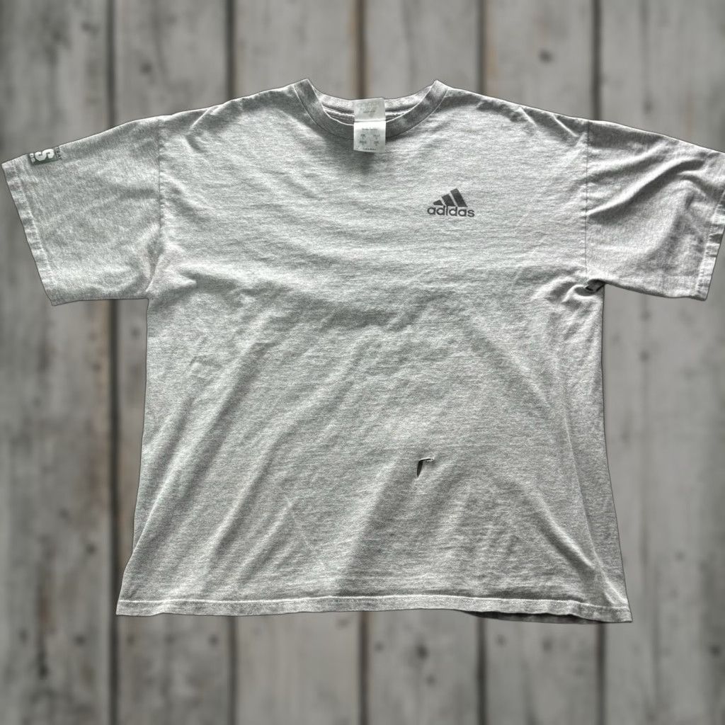 Adidas VINTAGE Adidas Shirt Mens L Gray Graphic Print Logo Tee Dick's Sporting Goods Y2k Size US L / EU 52-54 / 3 - 1 Thumbnail