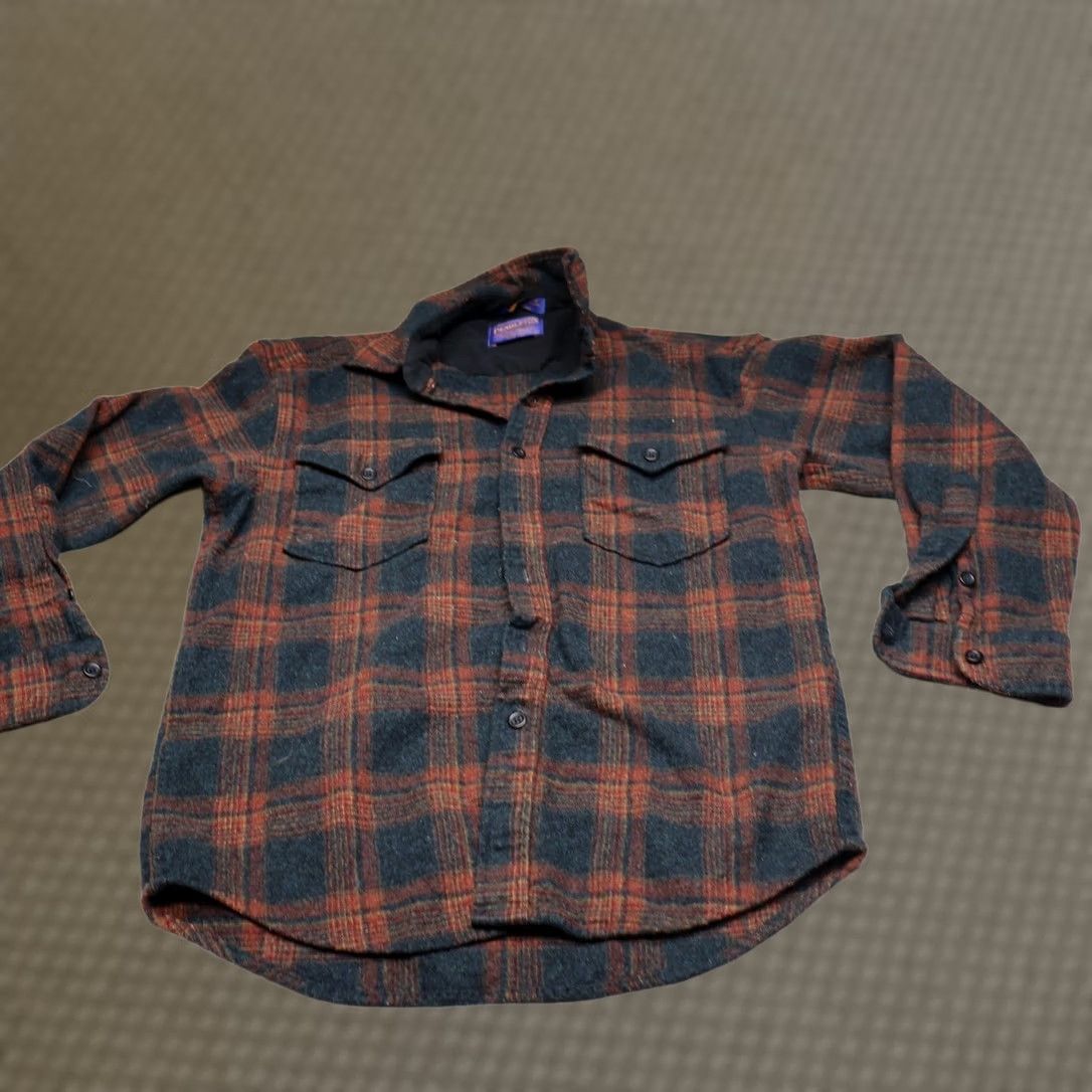 Pendleton Pendleton Black Plaid Virgin Wool Flannel Shirt Mens Medium Button Up Workwear Size US M / EU 48-50 / 2 - 1 Thumbnail