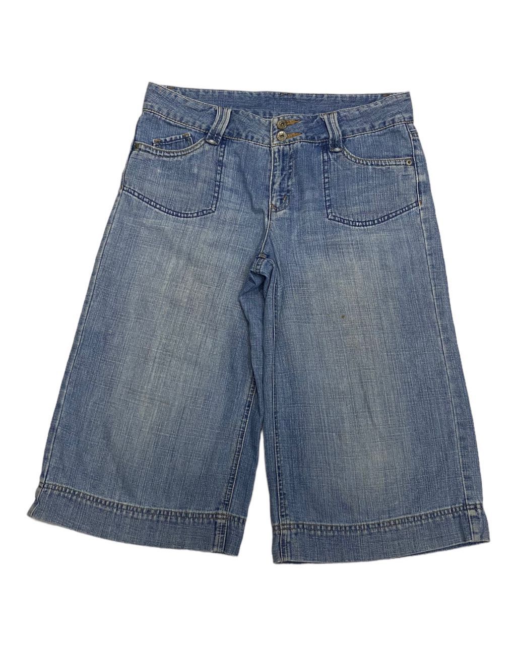 image of Jnco x Undercover Baggy Shortvintage Uniqlo Japan Baggy Denim Short Pants in Blue, Men's (Size 34)
