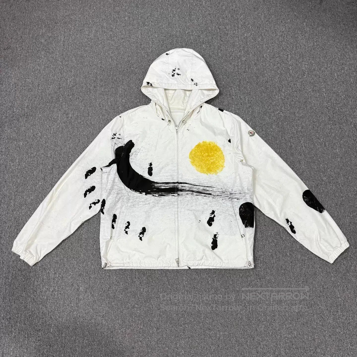 Moncler Hooded Printed Light Jacket with Sun Design. Size US L / EU 52-54 / 3 - 1 Thumbnail