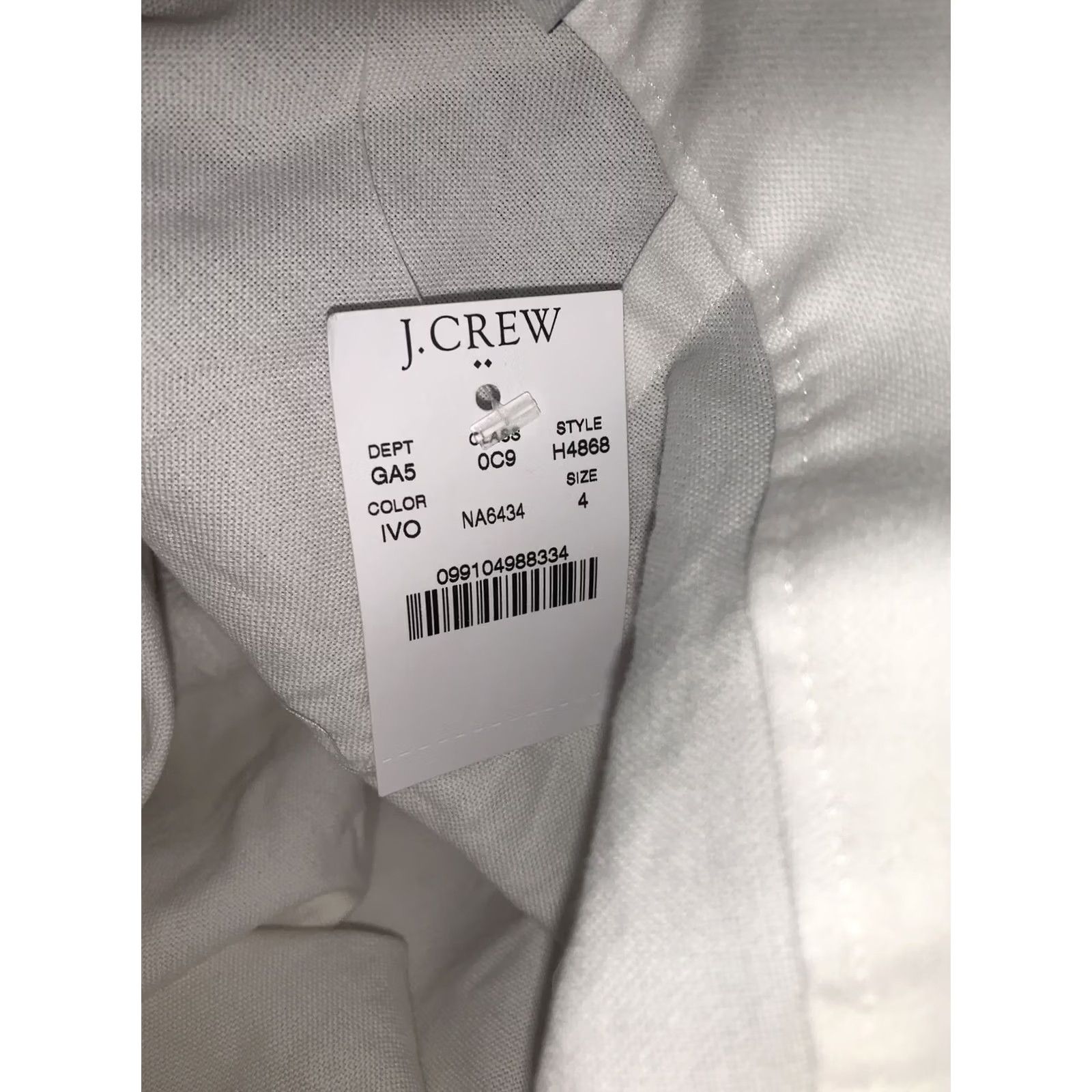 J.Crew J.CREW Womens Skirt Knee Length White Ruffle Slit Front Straight NWT-6316 Size 4 NWT Womens Skirt Size 27" / US 4 / IT 40 - 7 Thumbnail