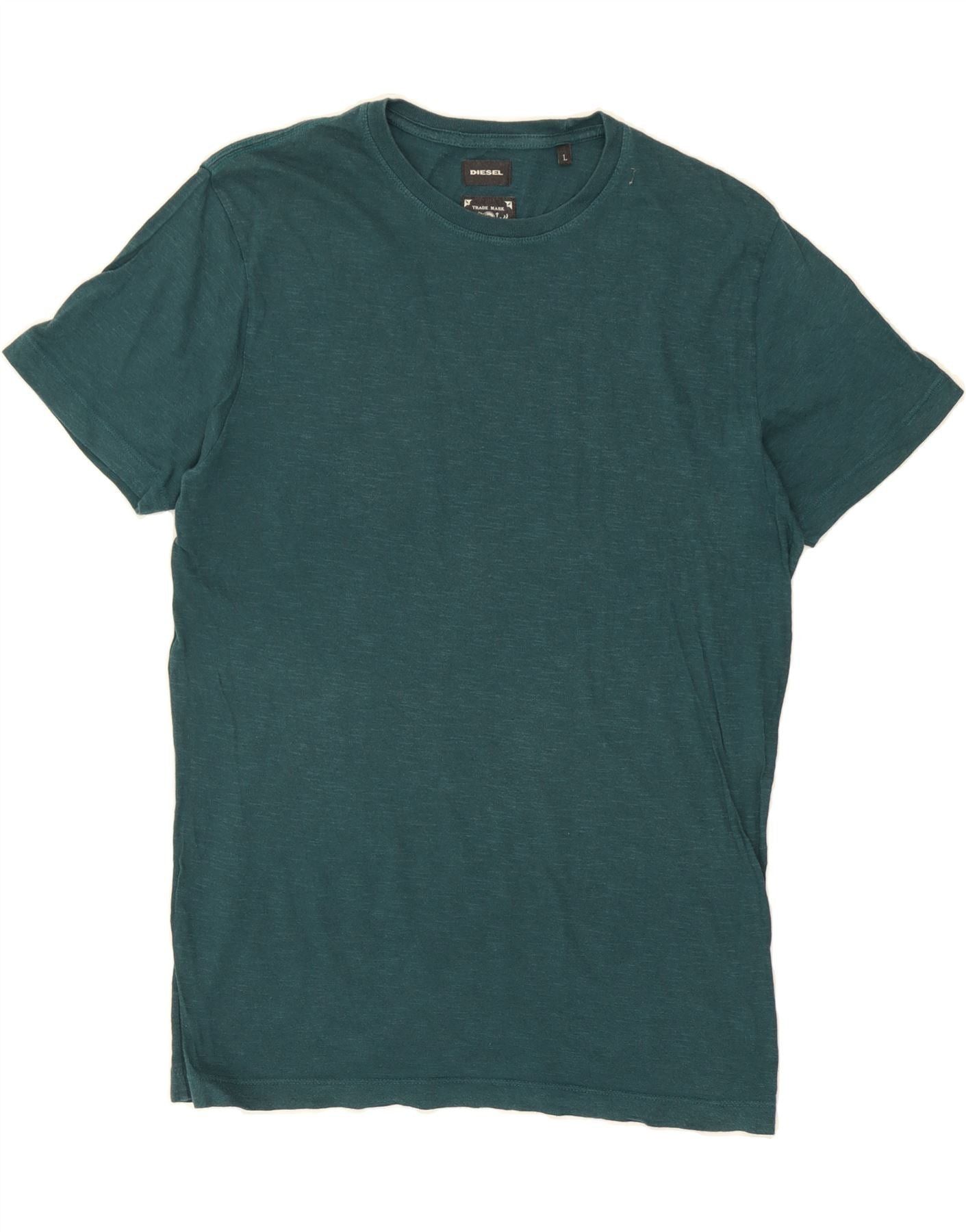 Diesel Mens T-Shirt Top Large Green Flecked Size US L / EU 52-54 / 3 - 1 Thumbnail