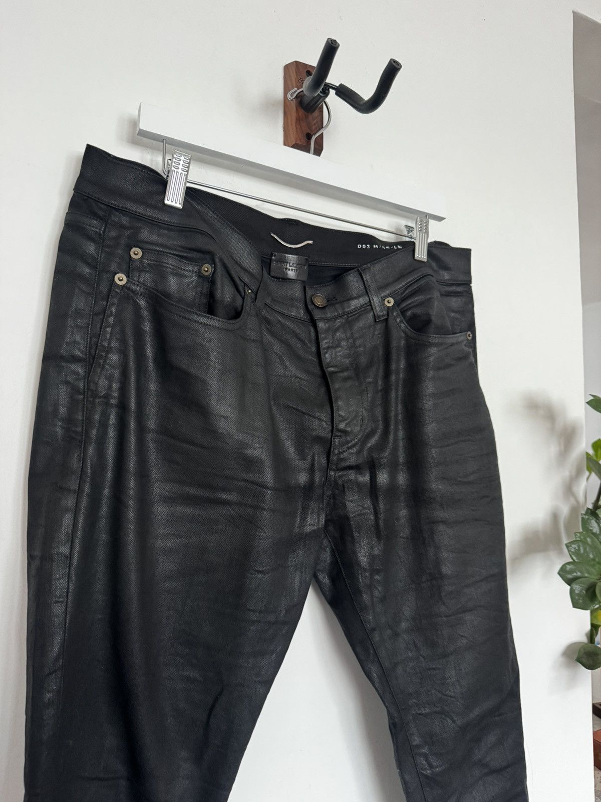 Saint Laurent Paris Heavy Waxed Nightrider d02 Size US 34 / EU 50 - 2 Thumbnail
