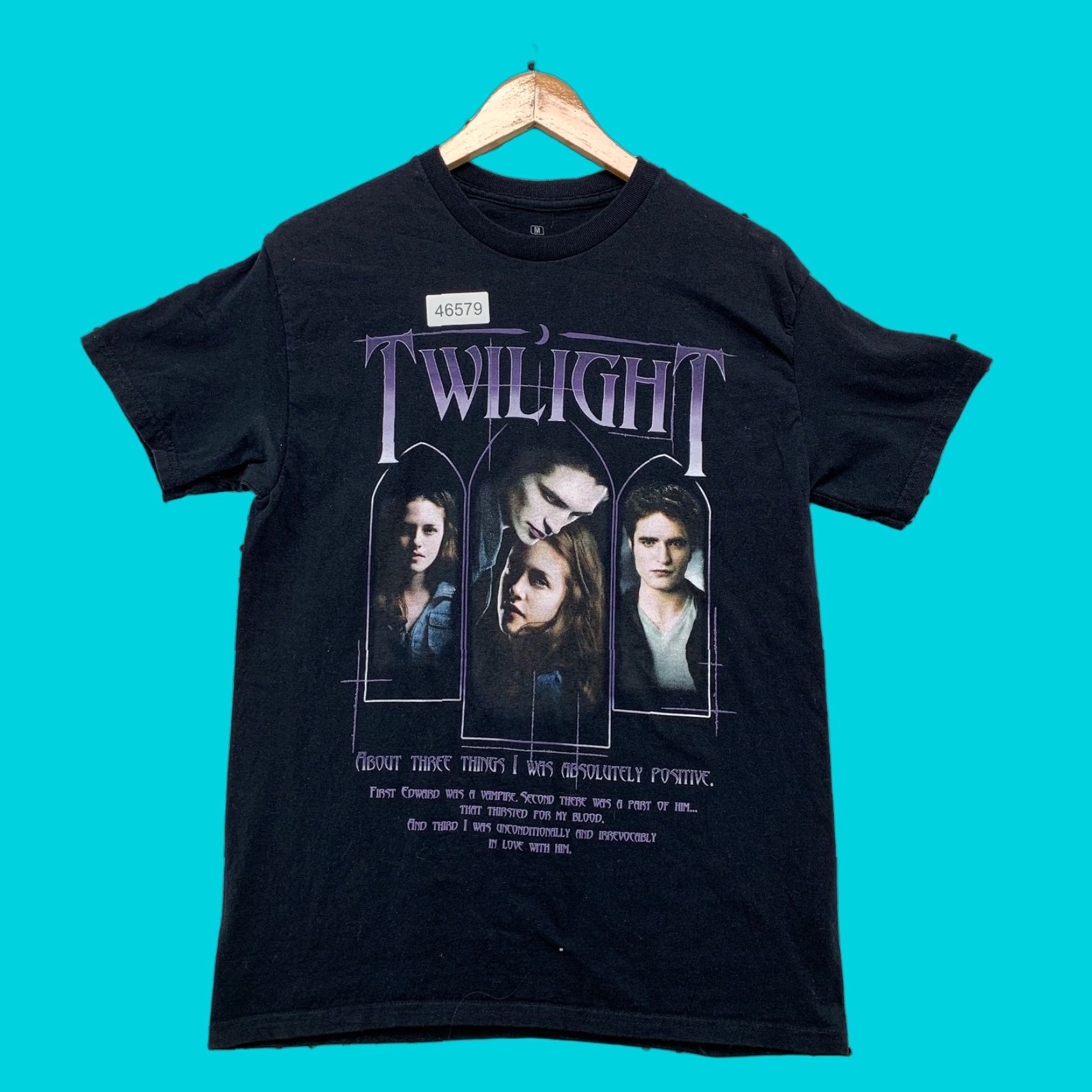 Vintage Twilight Mens T-Shirt City Black Movie Twilight Saga Shirt Short Sleeve Medium Size US M / EU 48-50 / 2 - 1 Thumbnail
